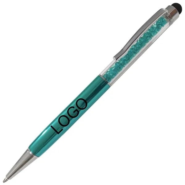 Twist Action Ballpoint Pen w/Crystals 6