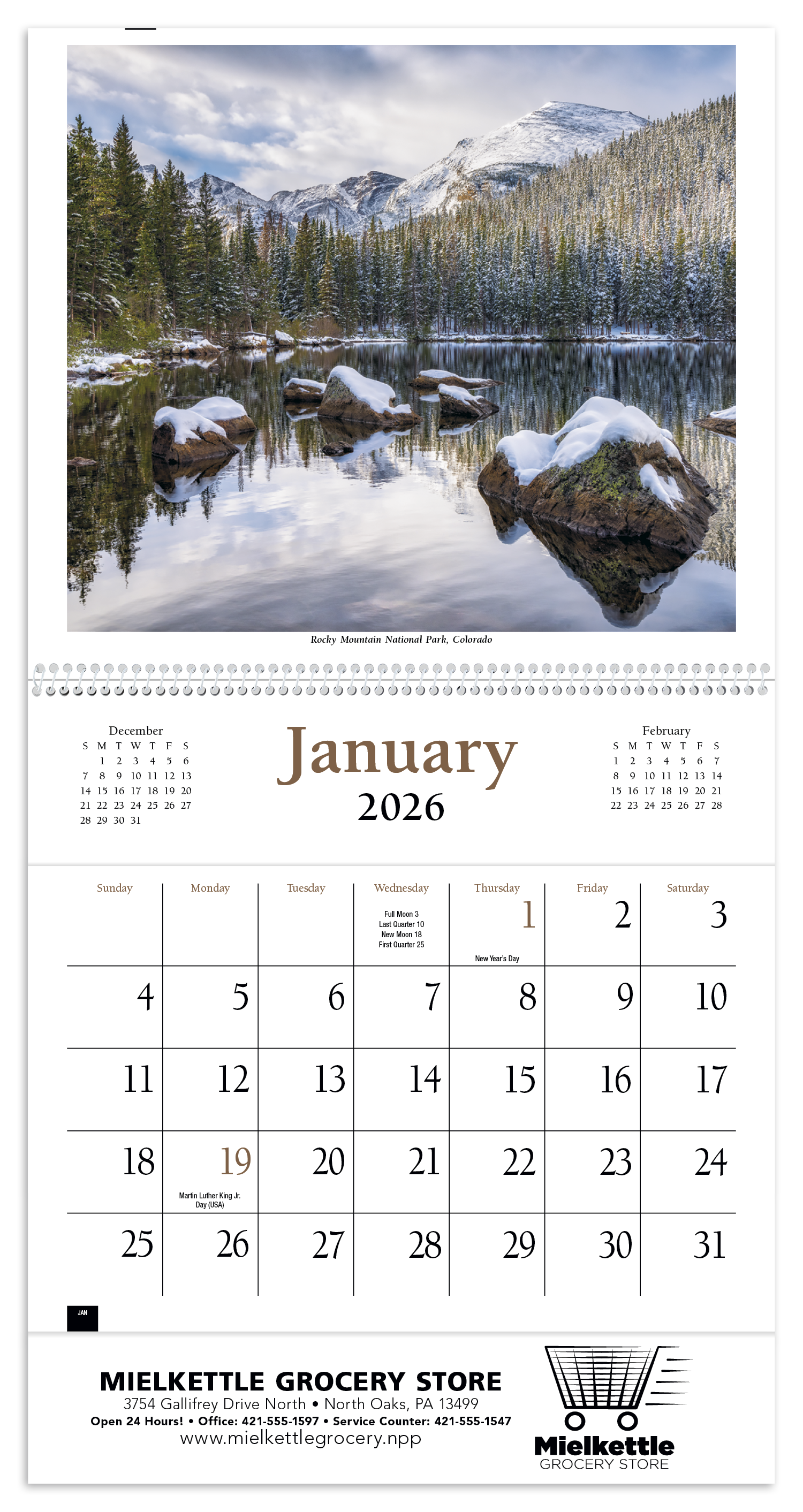 HotLine® Products Scenic America® Pocket Calendar 46