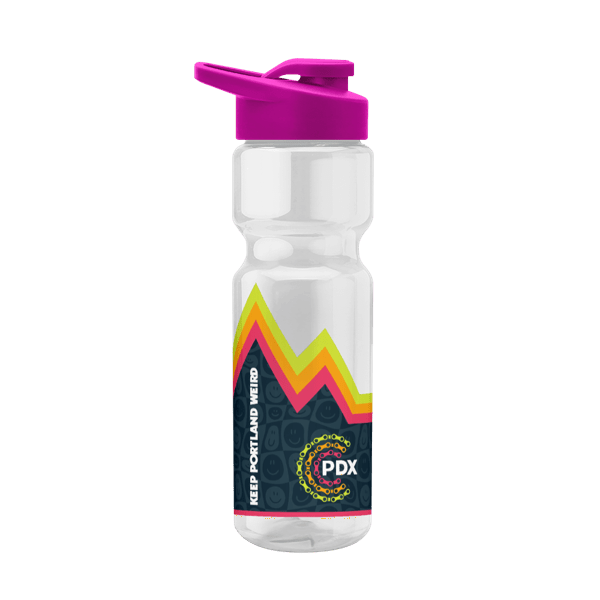 Blazer 28oz Transparent Bike Bottle w/Drink-thru Lid 1159