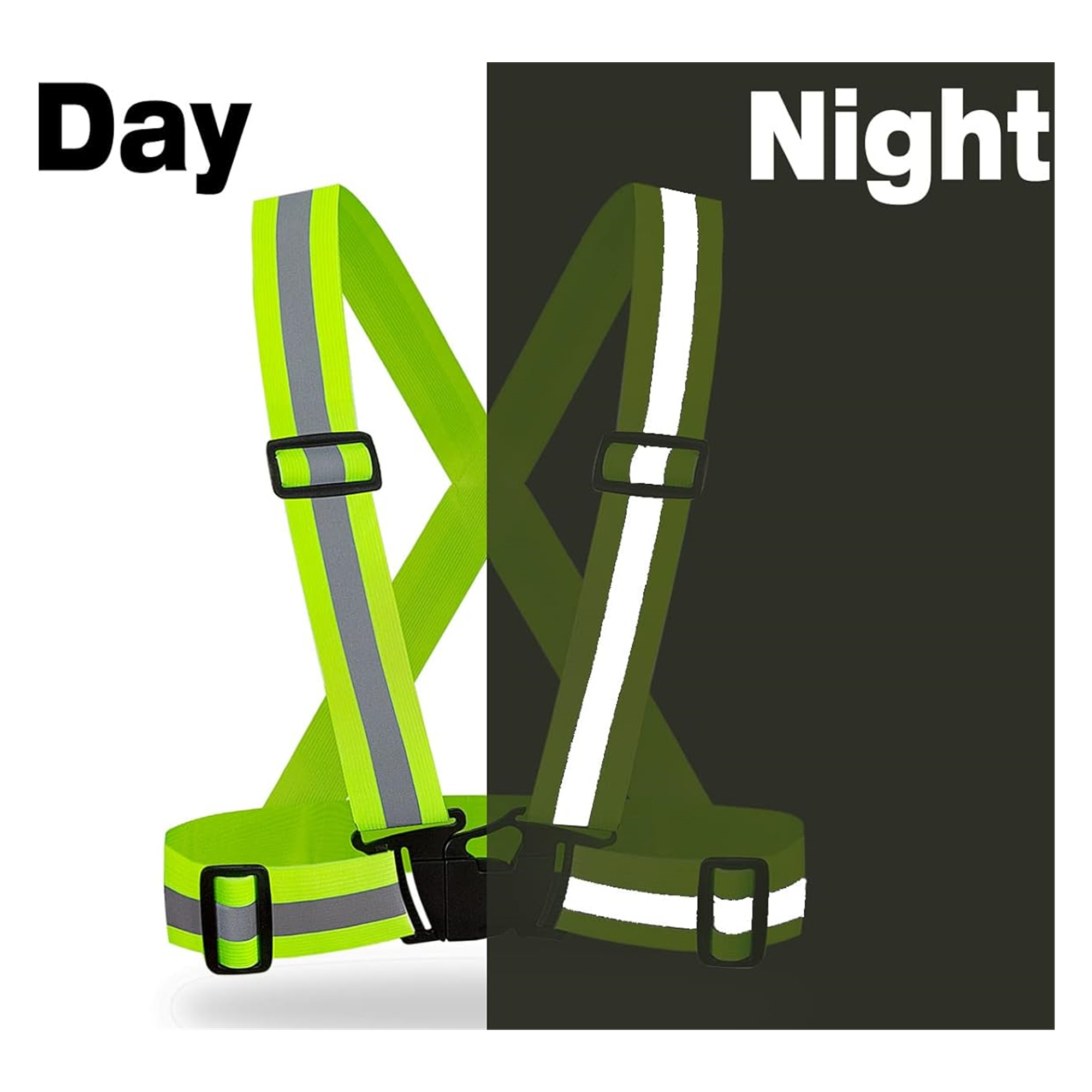 2 Pack Adjustable Reflective Vest Running Gear 3