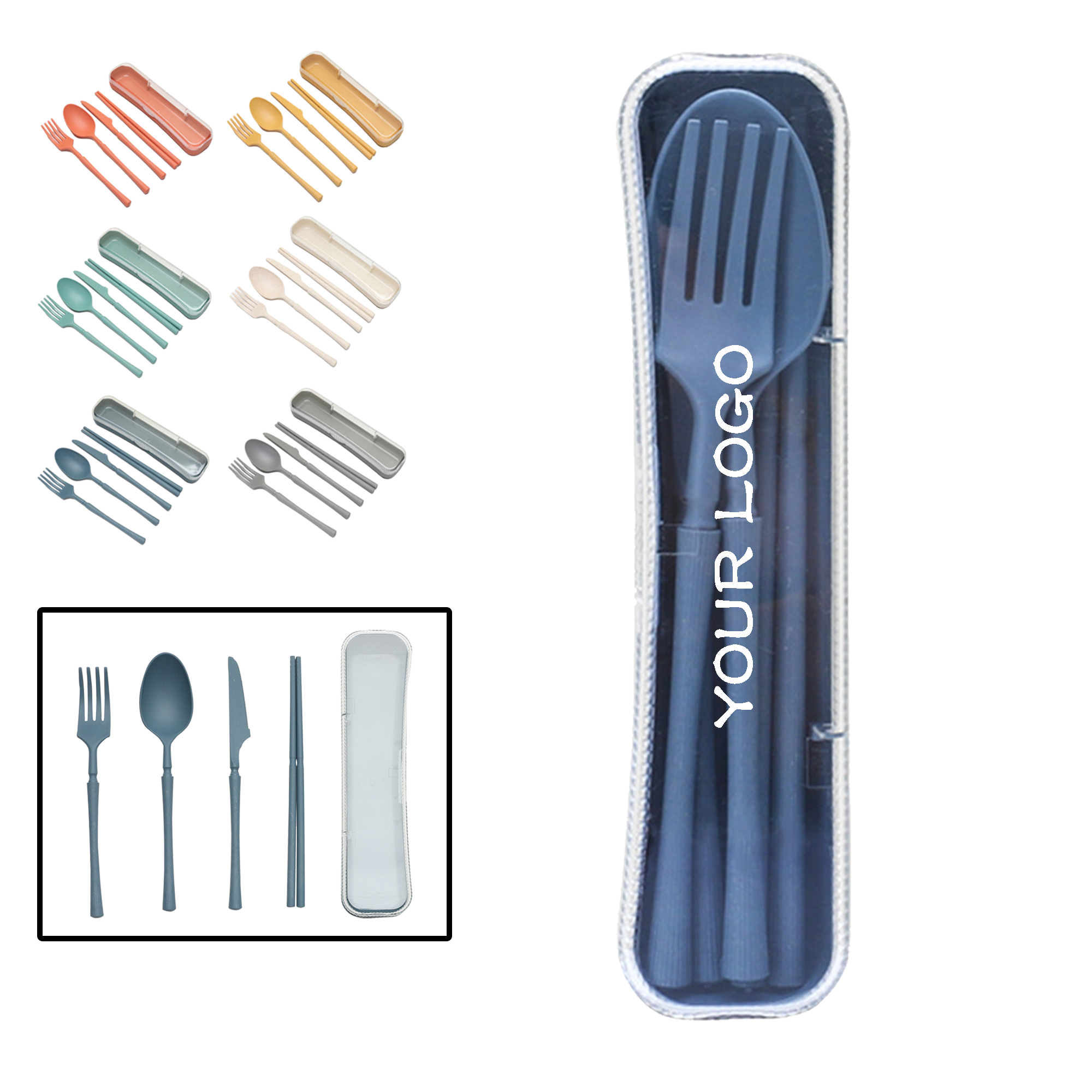MOQ 20 PCS Portable Picnic Cutlery Kit 3