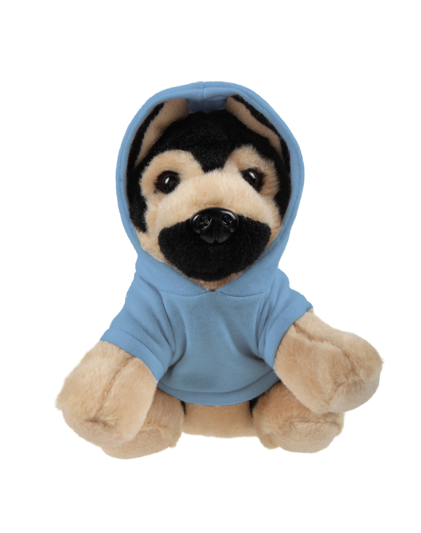 soft plush German Shepard with hoodie