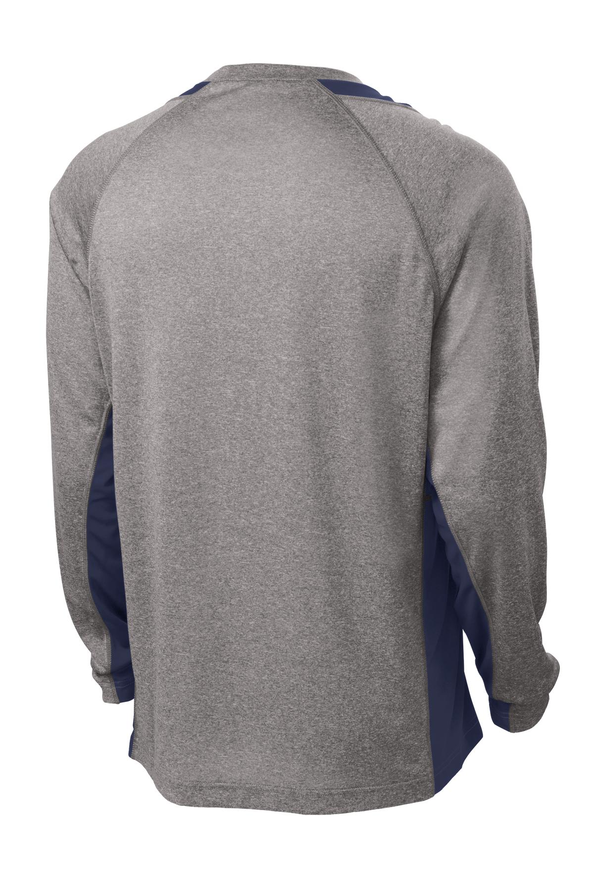 Sport-Tek Long Sleeve Heather Colorblock Contender Tee. ST361LS 32