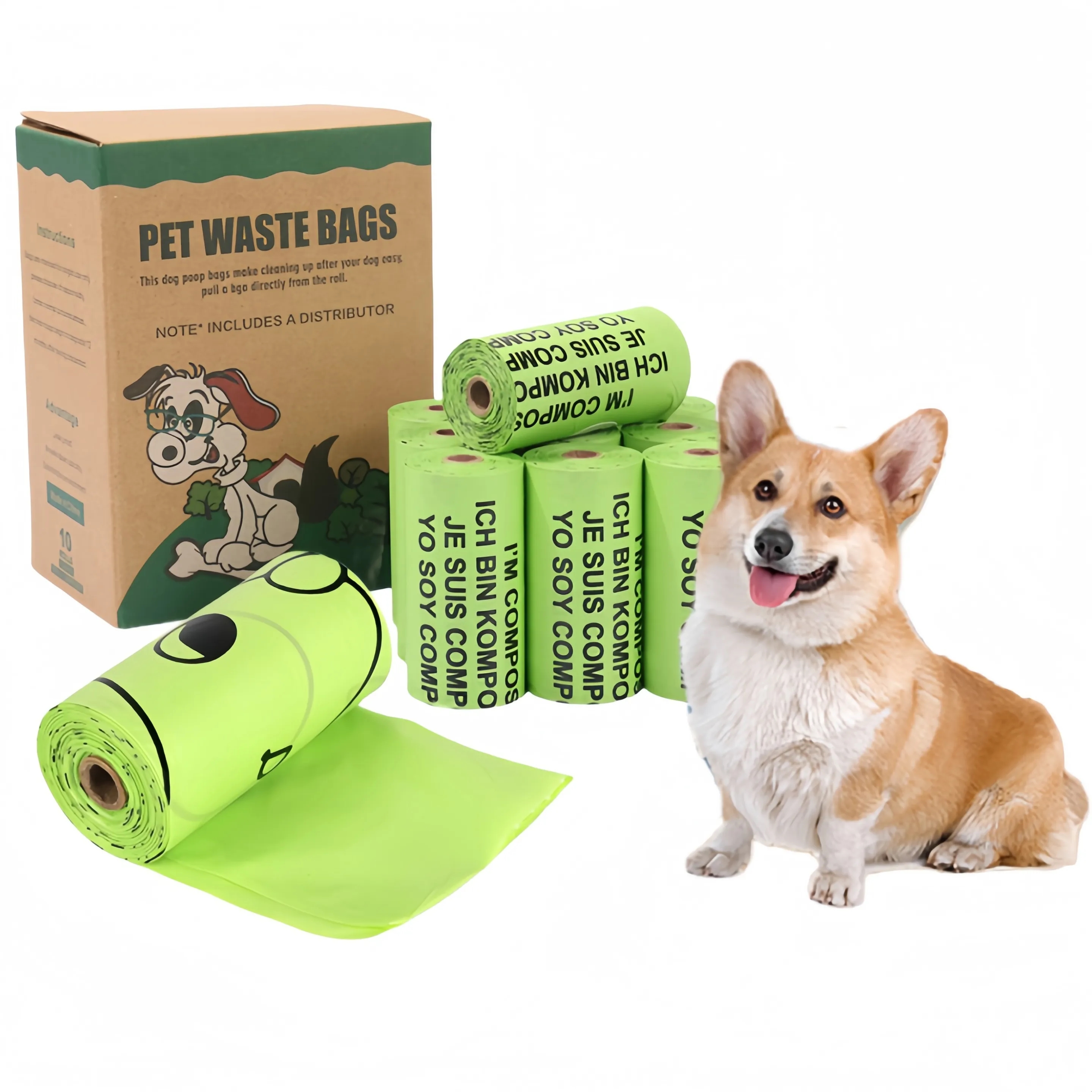 20PCS/ Roll Disposable Garbage Dog Poop Bags 1