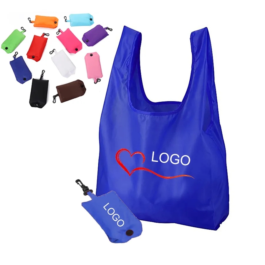 Folding Nylon Tote With Pouch 2