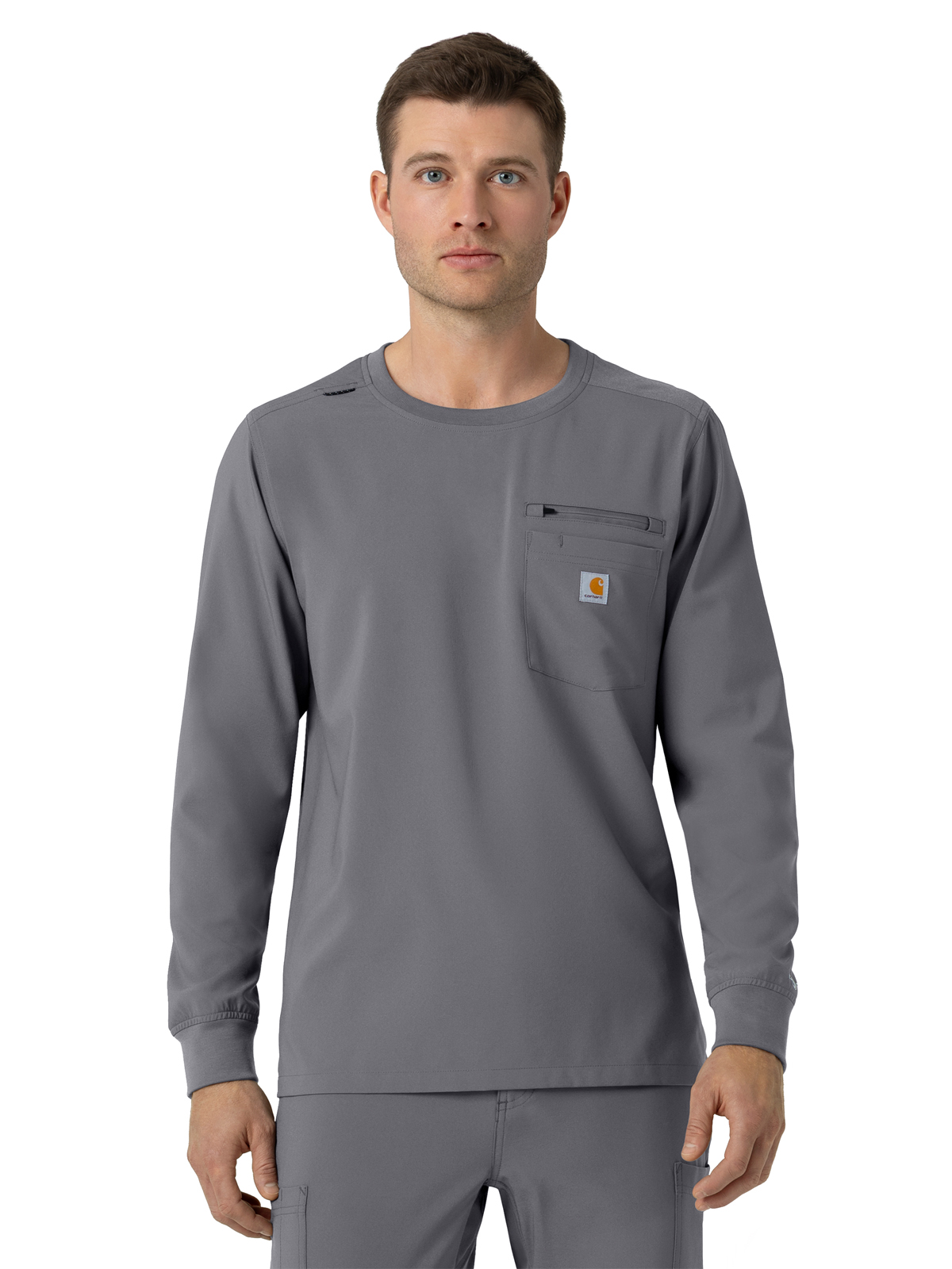 Carhartt Scrubs - Men's Two-Pocket Crew Neck Long Sleeve Scrub Top 15