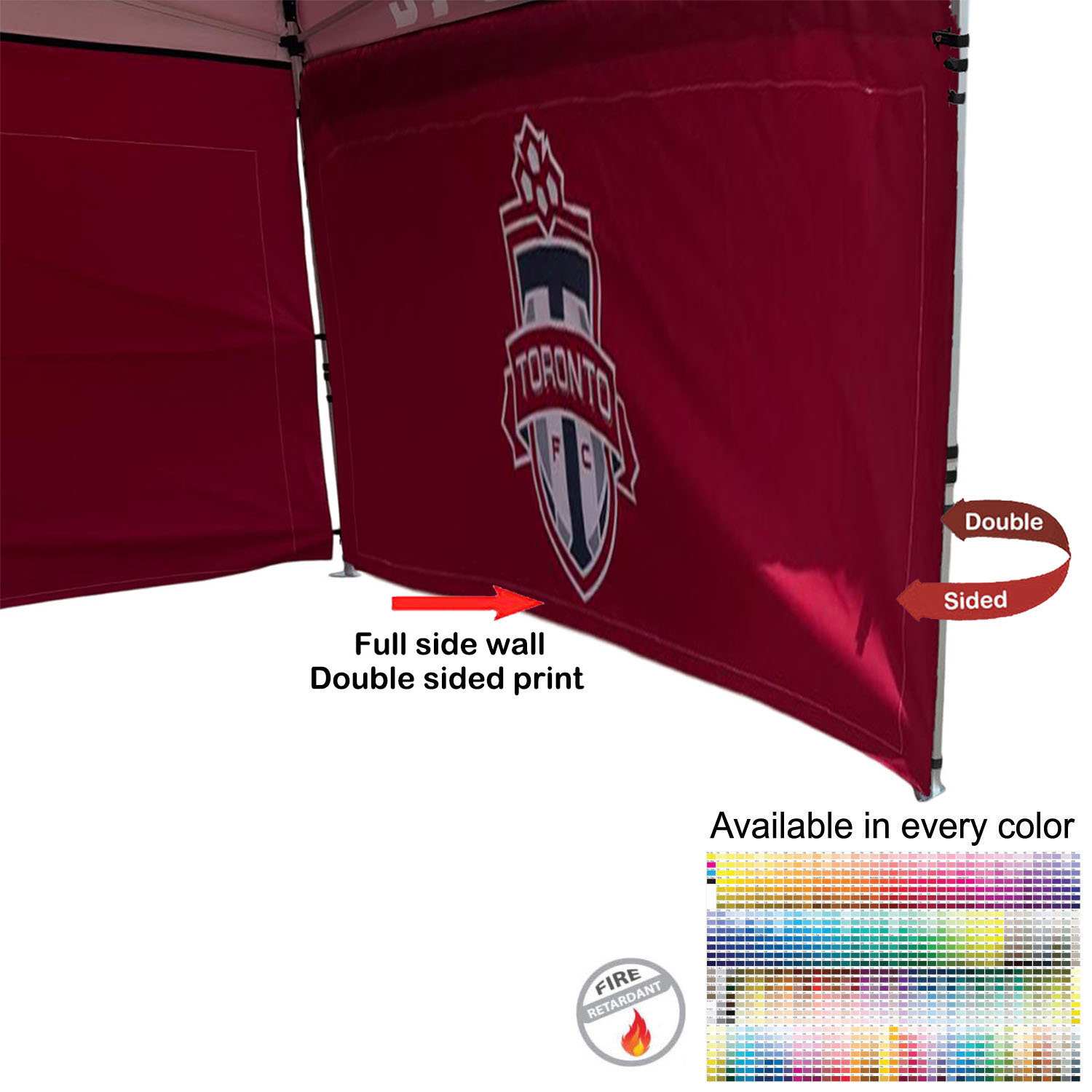 Full Side Wall for 10x15 Tent Kit, Sublimated, Double Sided Print 3