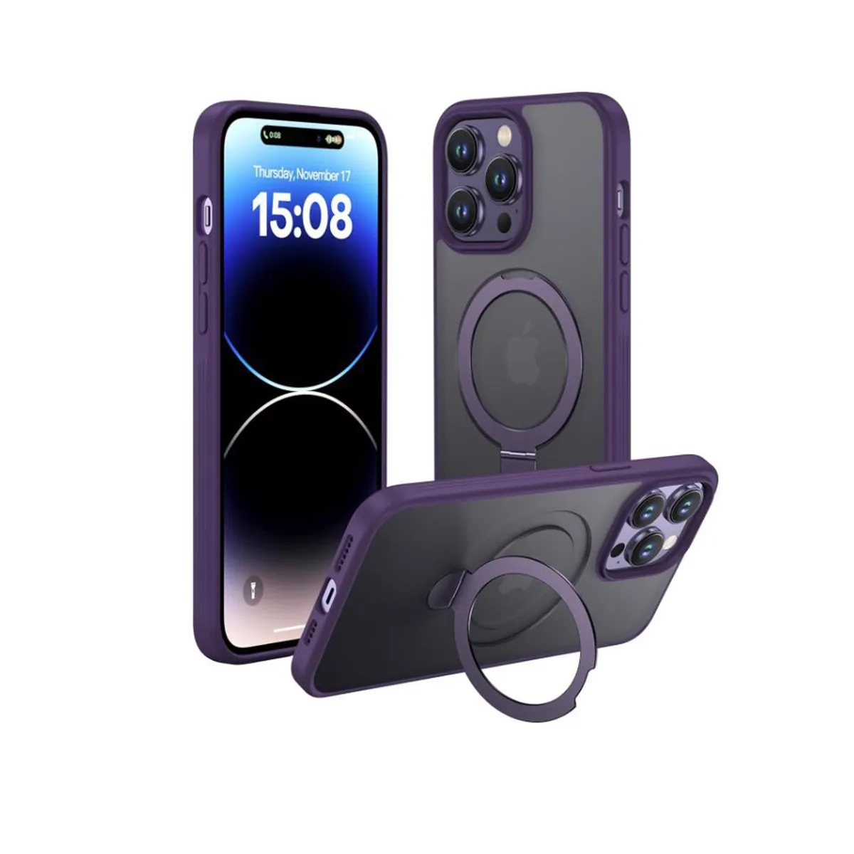 Magnetic iPhone 15 Pro Max Case with Stealthy Stand 3