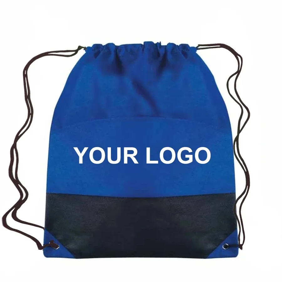 Non-Woven Two-Tone Drawstring Bag 3