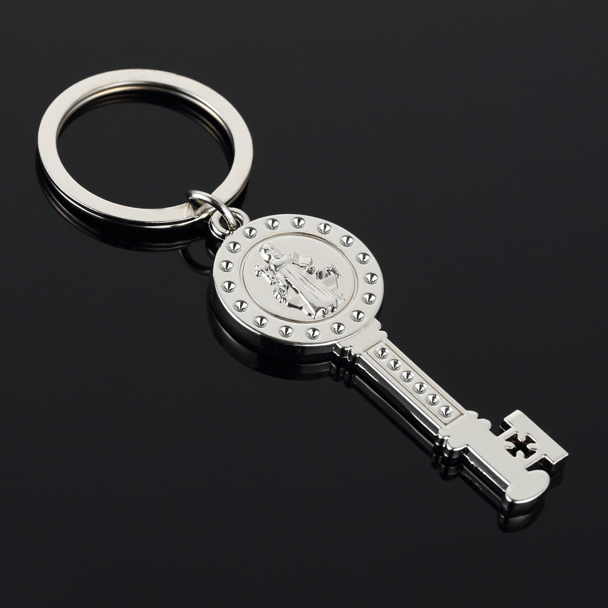 Saint Benedict Metal Key Ring 3
