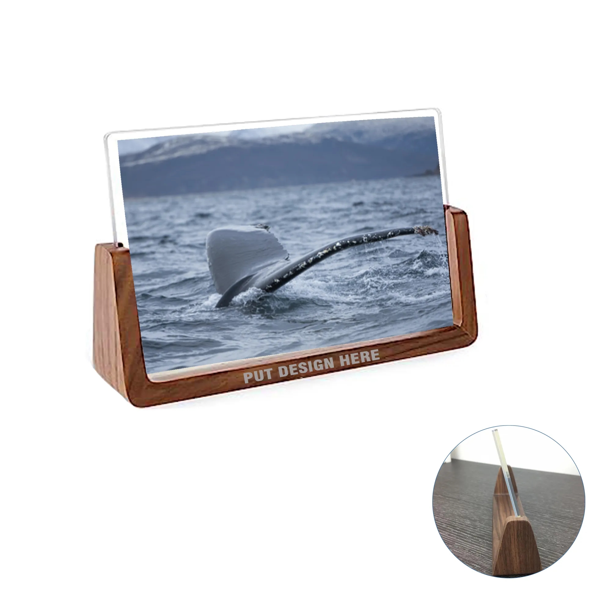U-Shaped Walnut Photo Frame 2