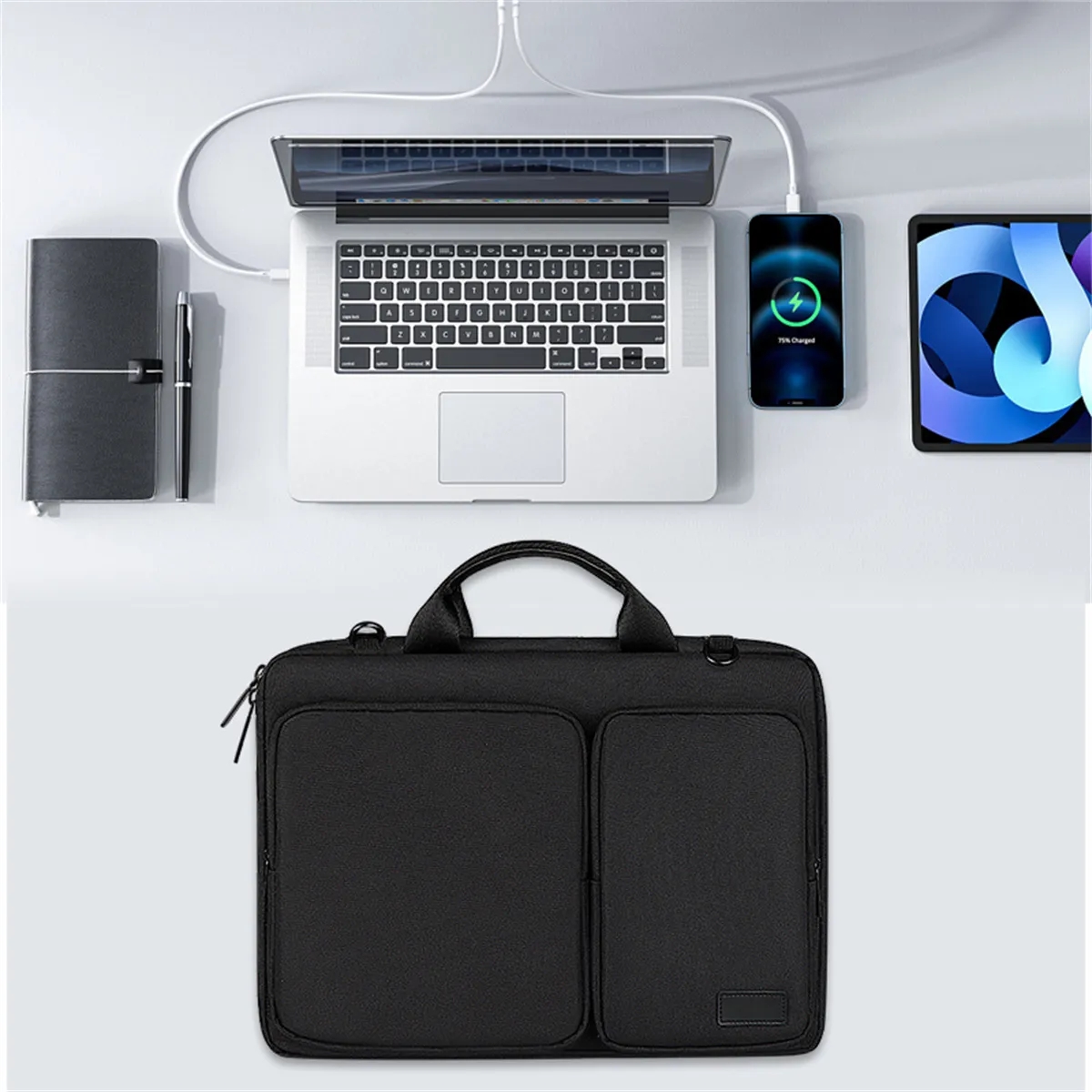 15.6 Inch Protective Laptop Shoulder Bag Sleeve Case 6