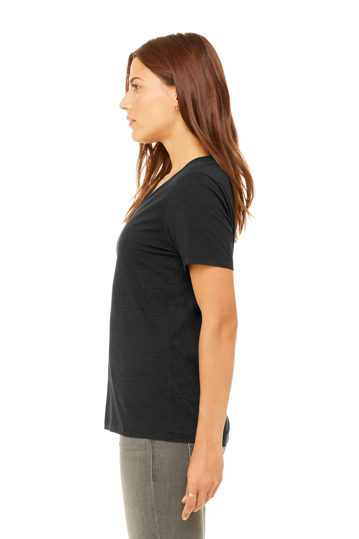 BELLA+CANVAS Women's Relaxed Heather CVC V-Neck Tee BC6405CVC 27