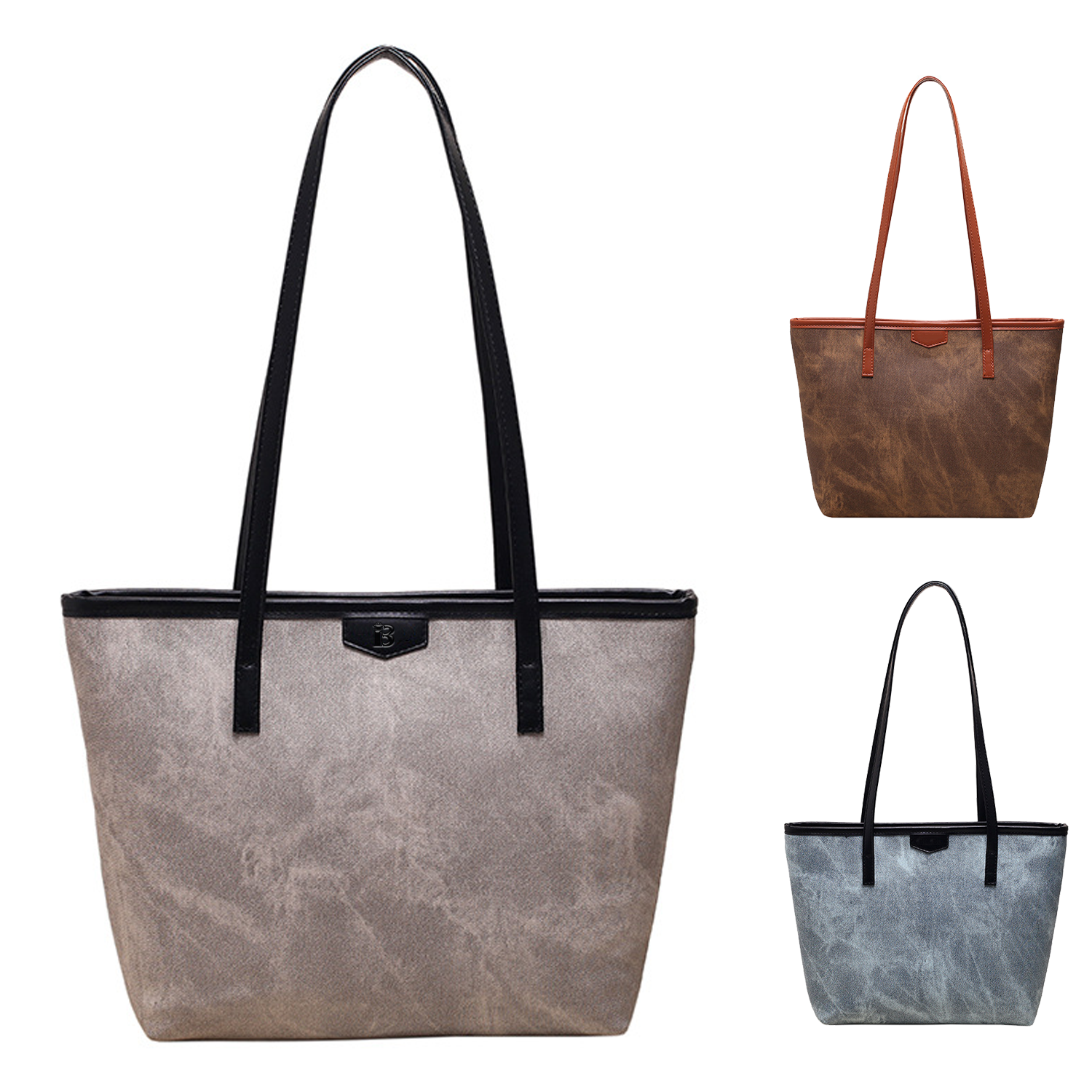 PU Leather Travel Shoulder Tote Bag 4