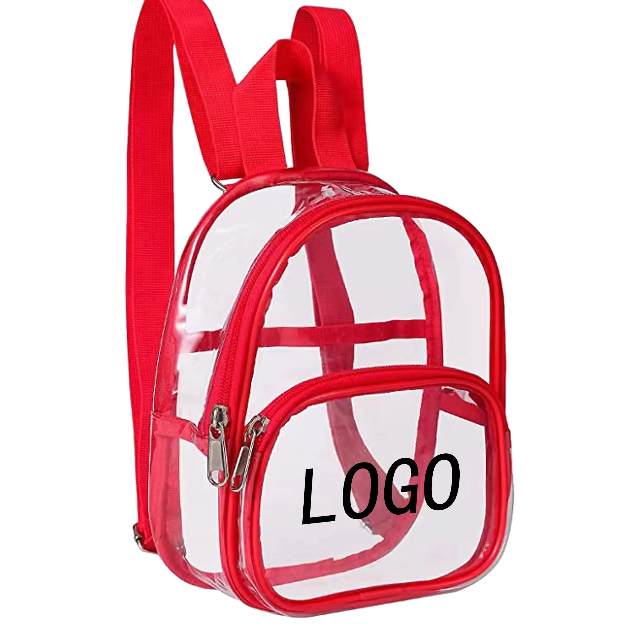 Transparent PVC Sports Backpack Adjustable Shoulder Bag 2