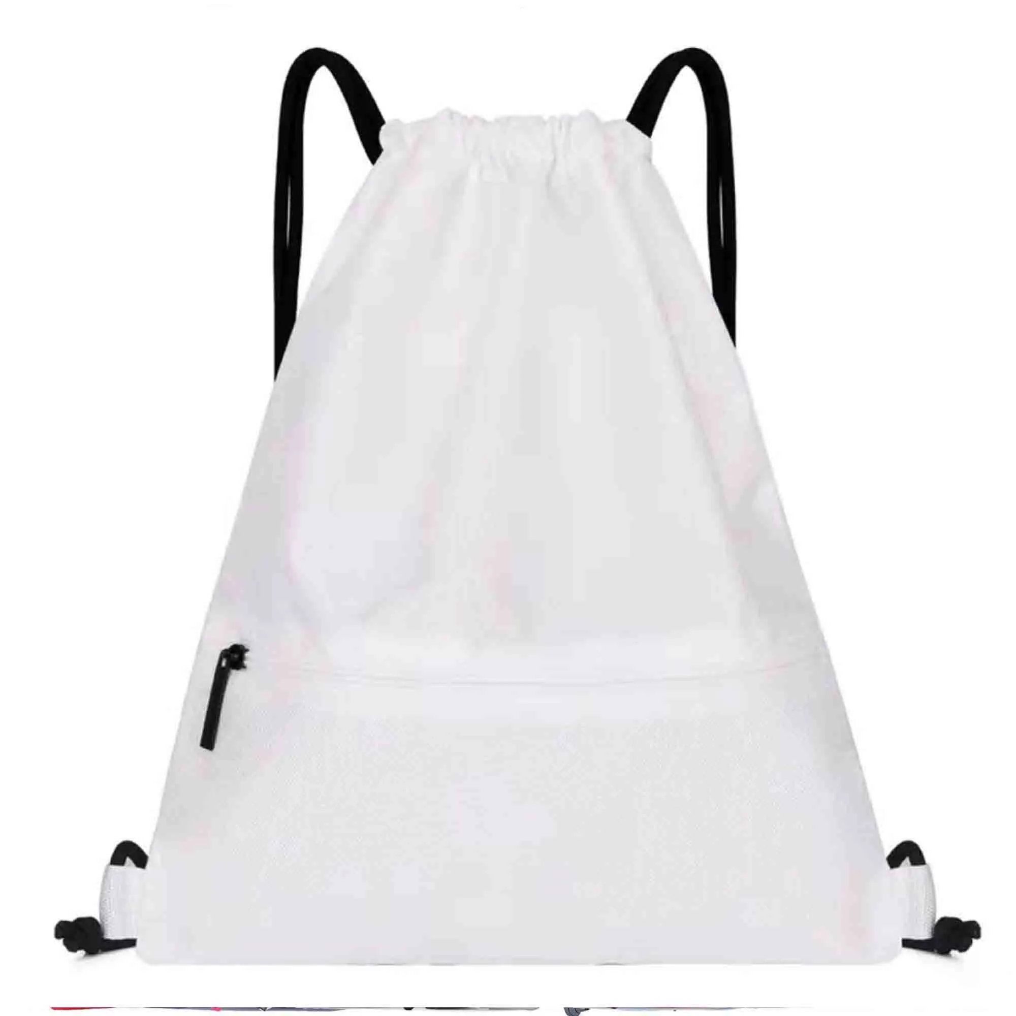 Pocketed Waterproof Drawstring Backpack W/ Zipper 11