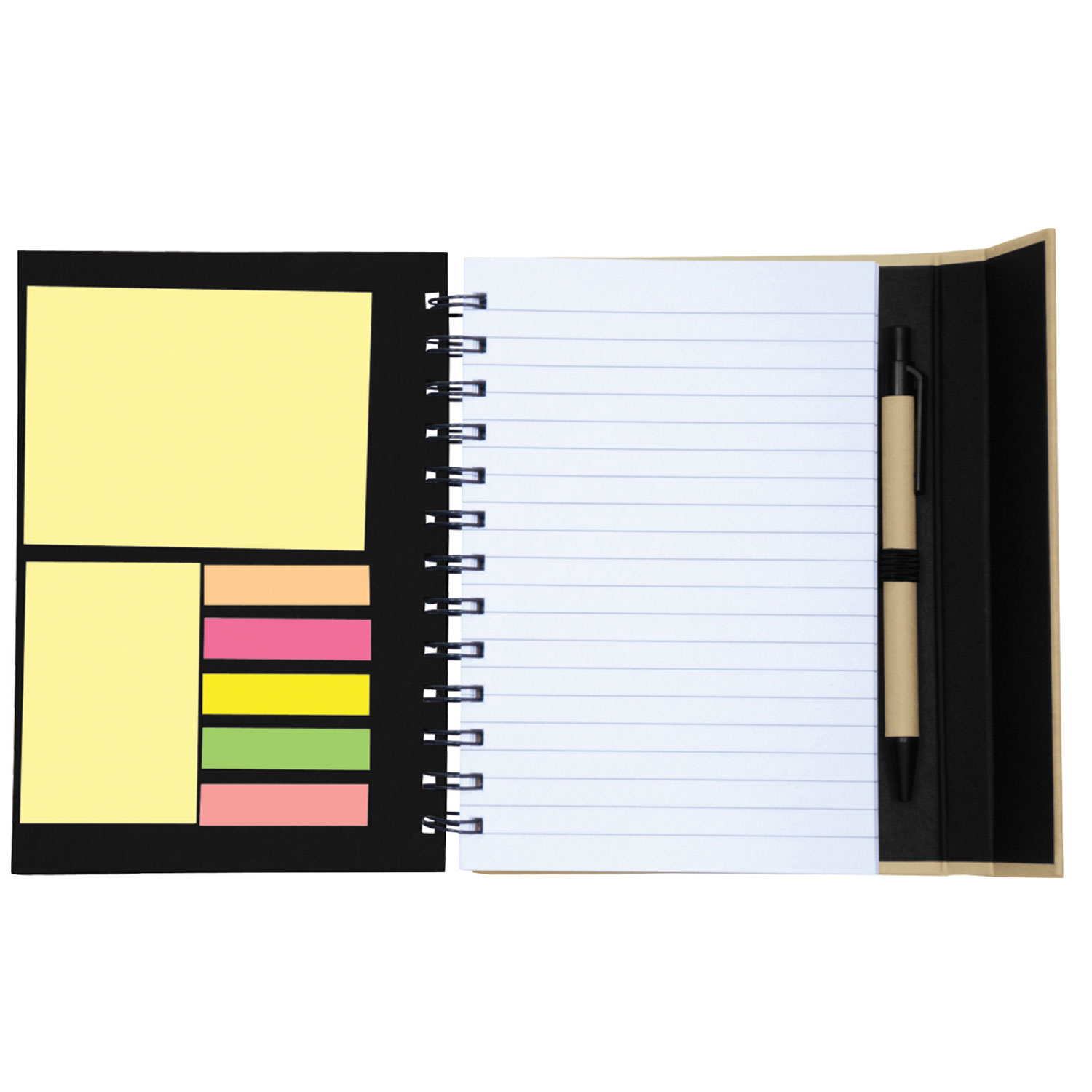Eco-Recycled Journal w/Sticky Notes & Flags 4