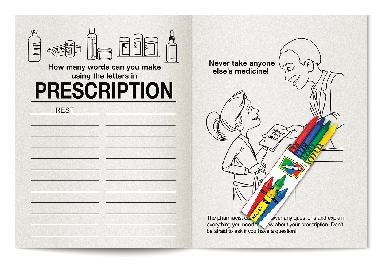 COLORING SET - A Visit to the Pharmacy Coloring Book Fun Pack 2