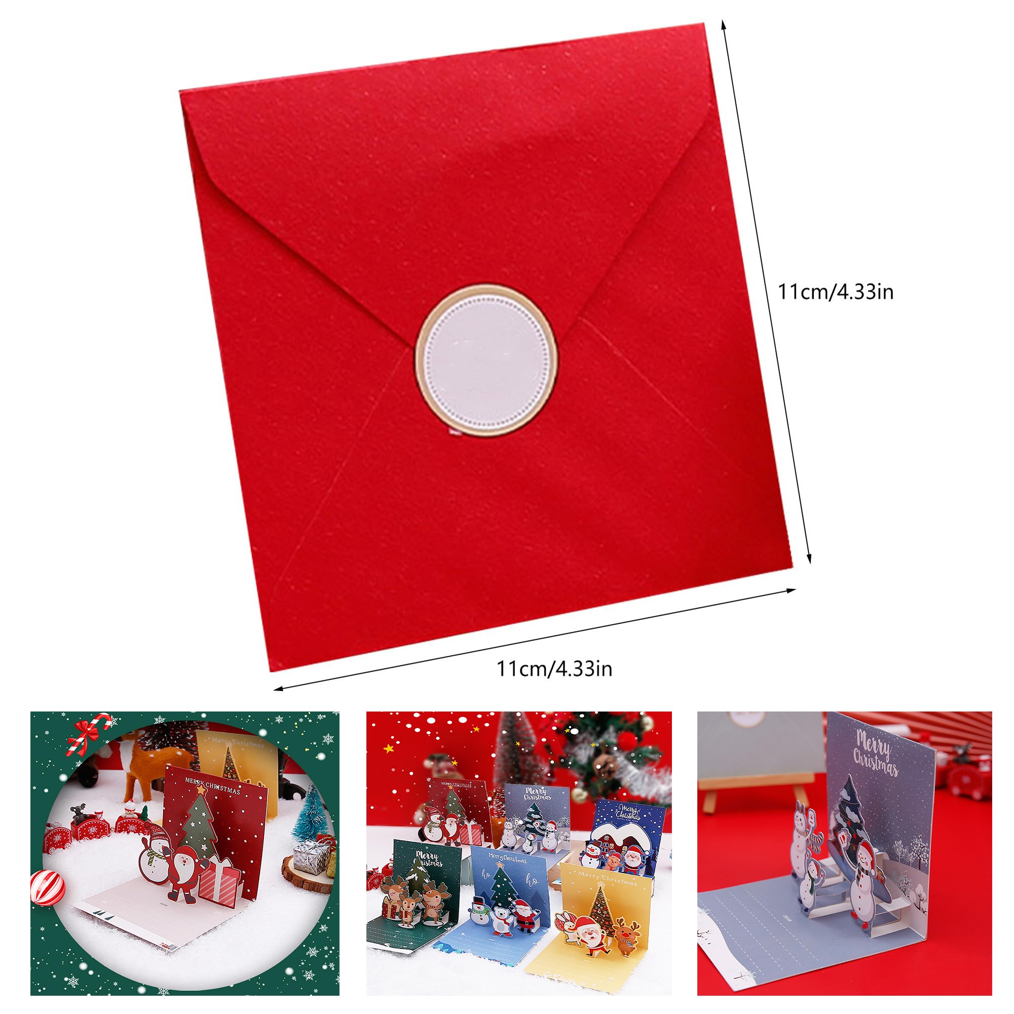 3D Christmas Card with Envelope 1
