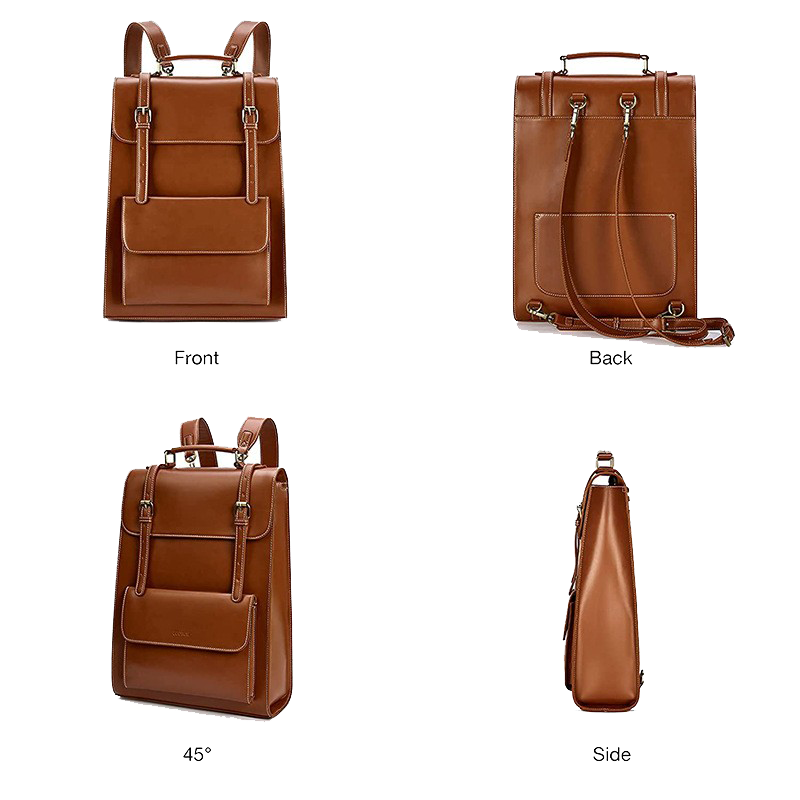 Laptop Backpack for Women PU Leather Bag 4