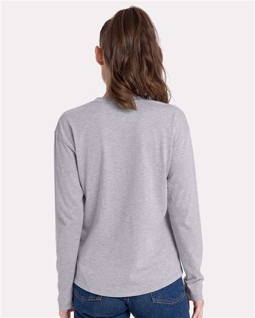Women's Cotton Relaxed Long Sleeve T-Shirt - 3911 1