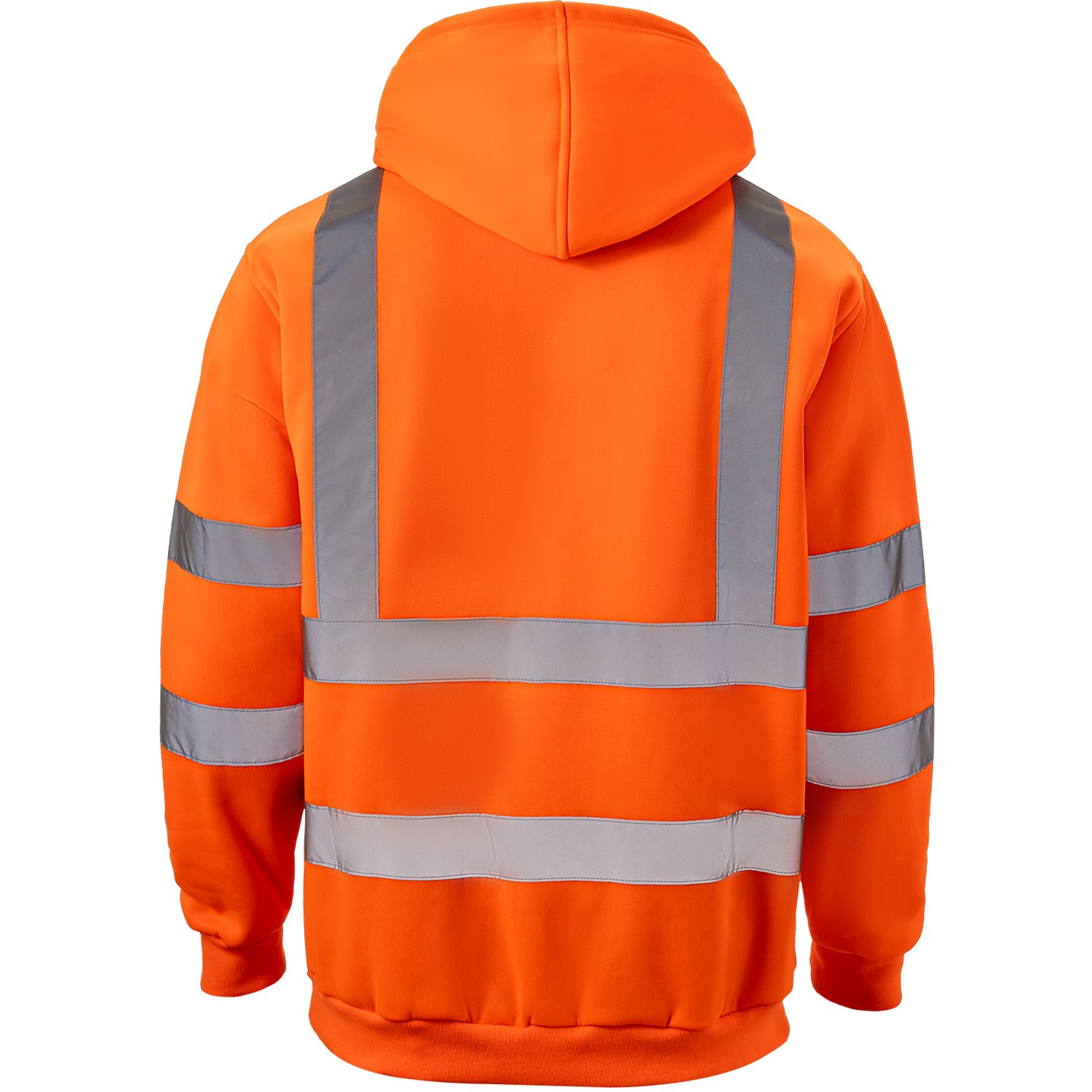 Class 3 Double Band 2" Reflective Tape Safety Hoodie with Kangaroo Pocket 2