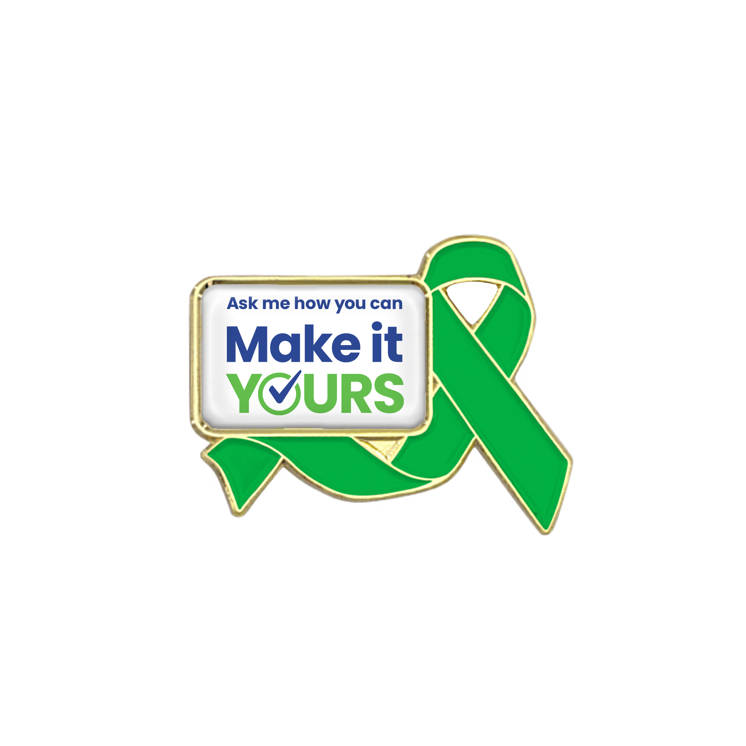 Awareness Ribbon Lapel Pins w/ Custom Logo 17