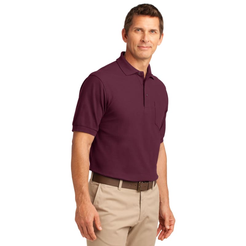 Port Authority Silk Touch Polo With Pocket. 8