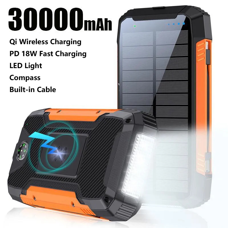 Outdoor Solar Charger With Strong Flashlight & Compass 5