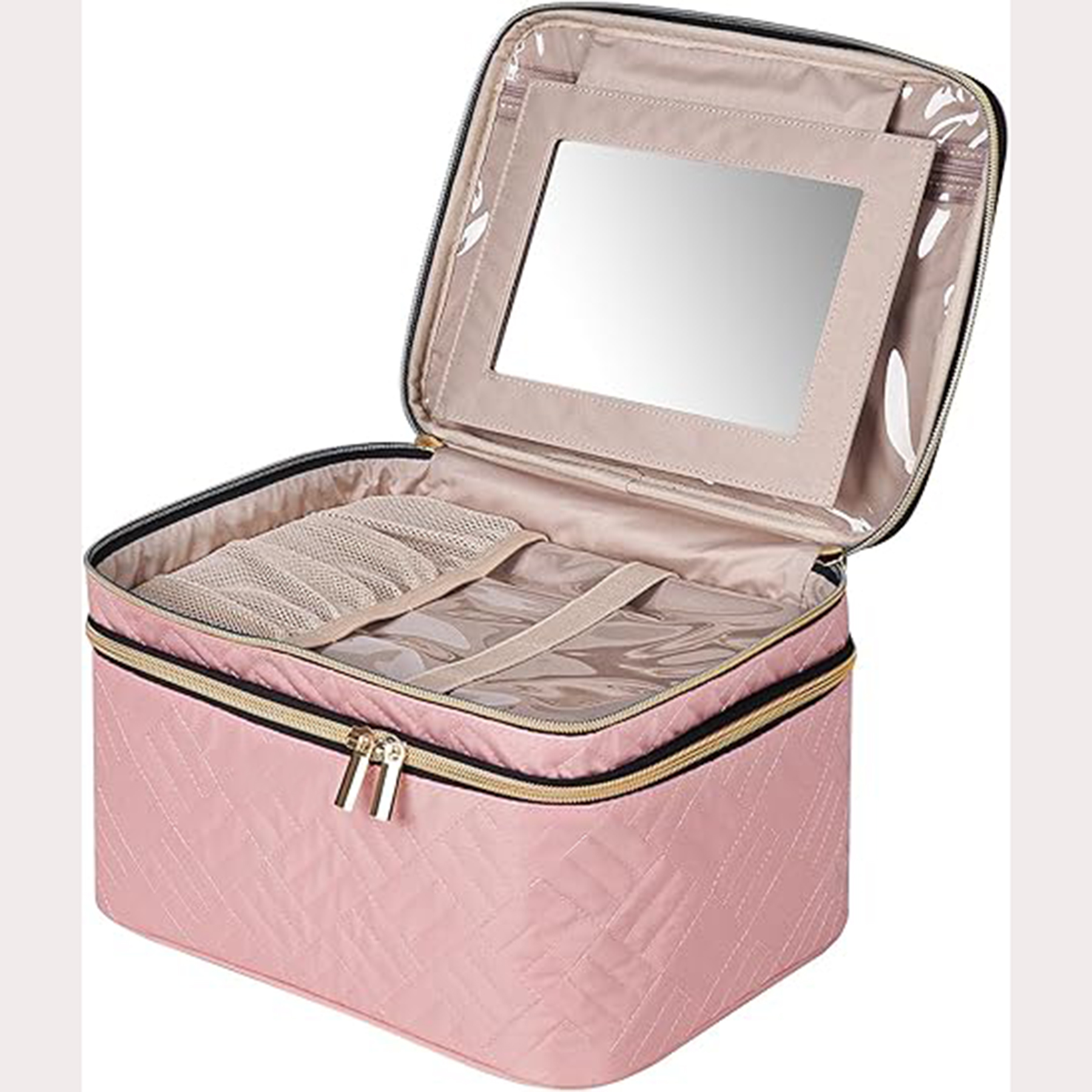 Double Layer Travel Makeup Bag Women 8