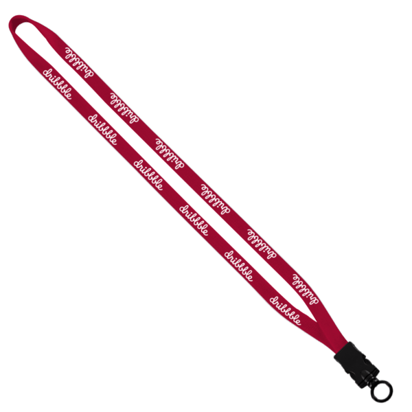 1/2" Cotton Lanyard with Plastic Snap-Buckle Release & O-Ring 4