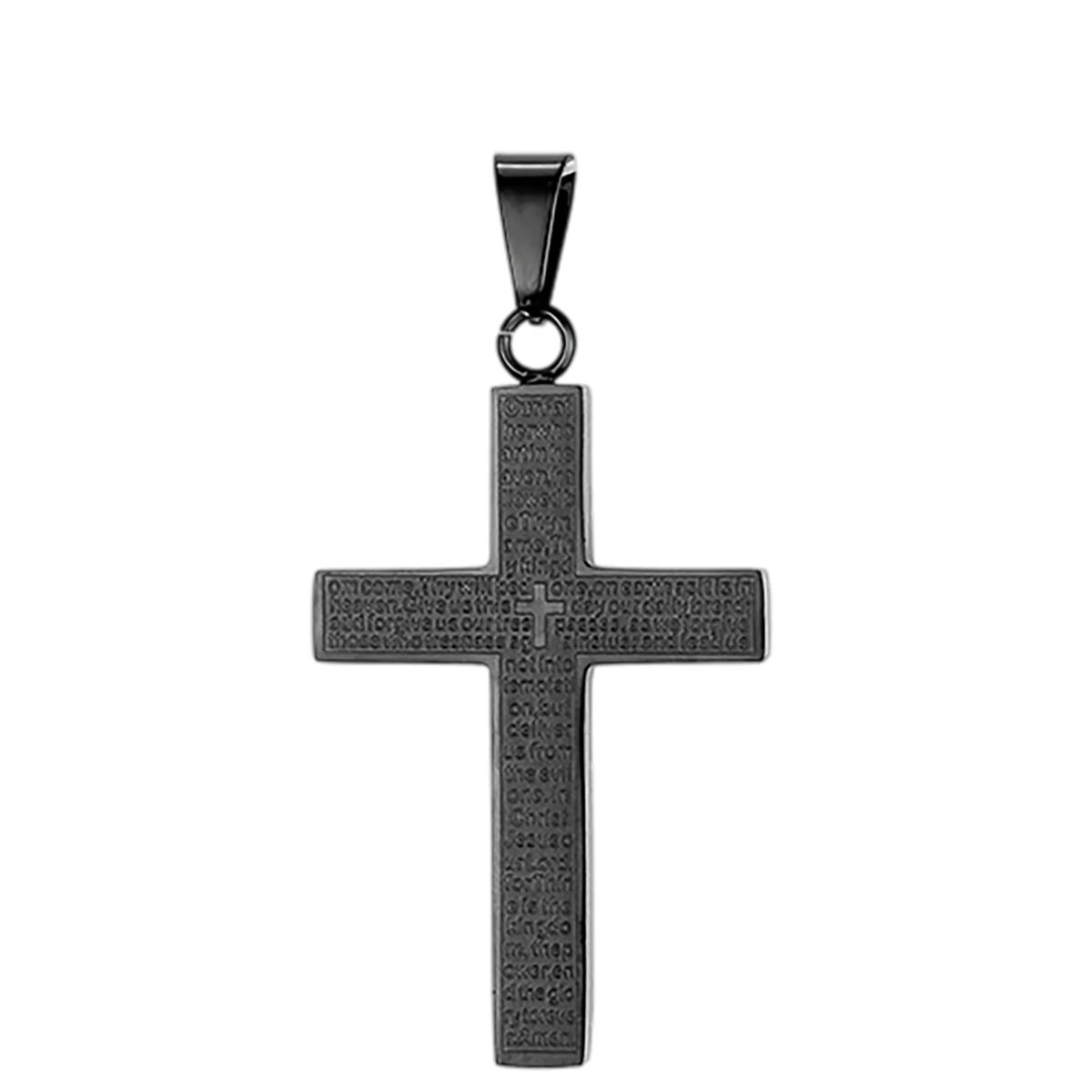 Durable Steel Cross Pendant with Chain for Gifts 6