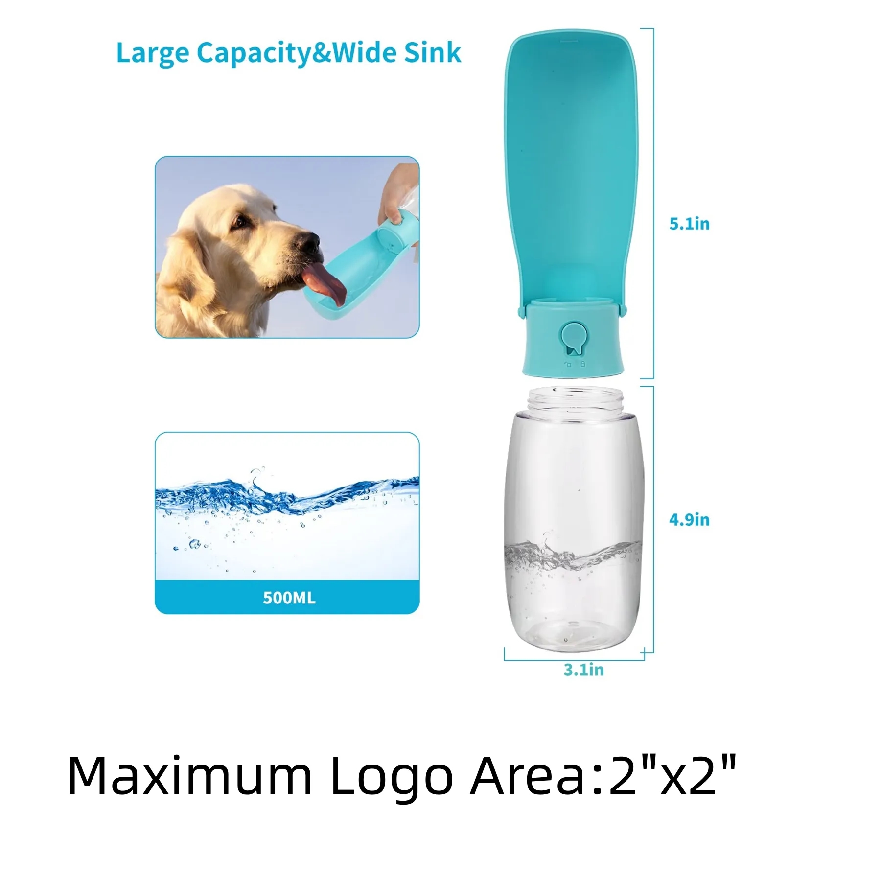 19 oz Portable Dog Water Bottle 3