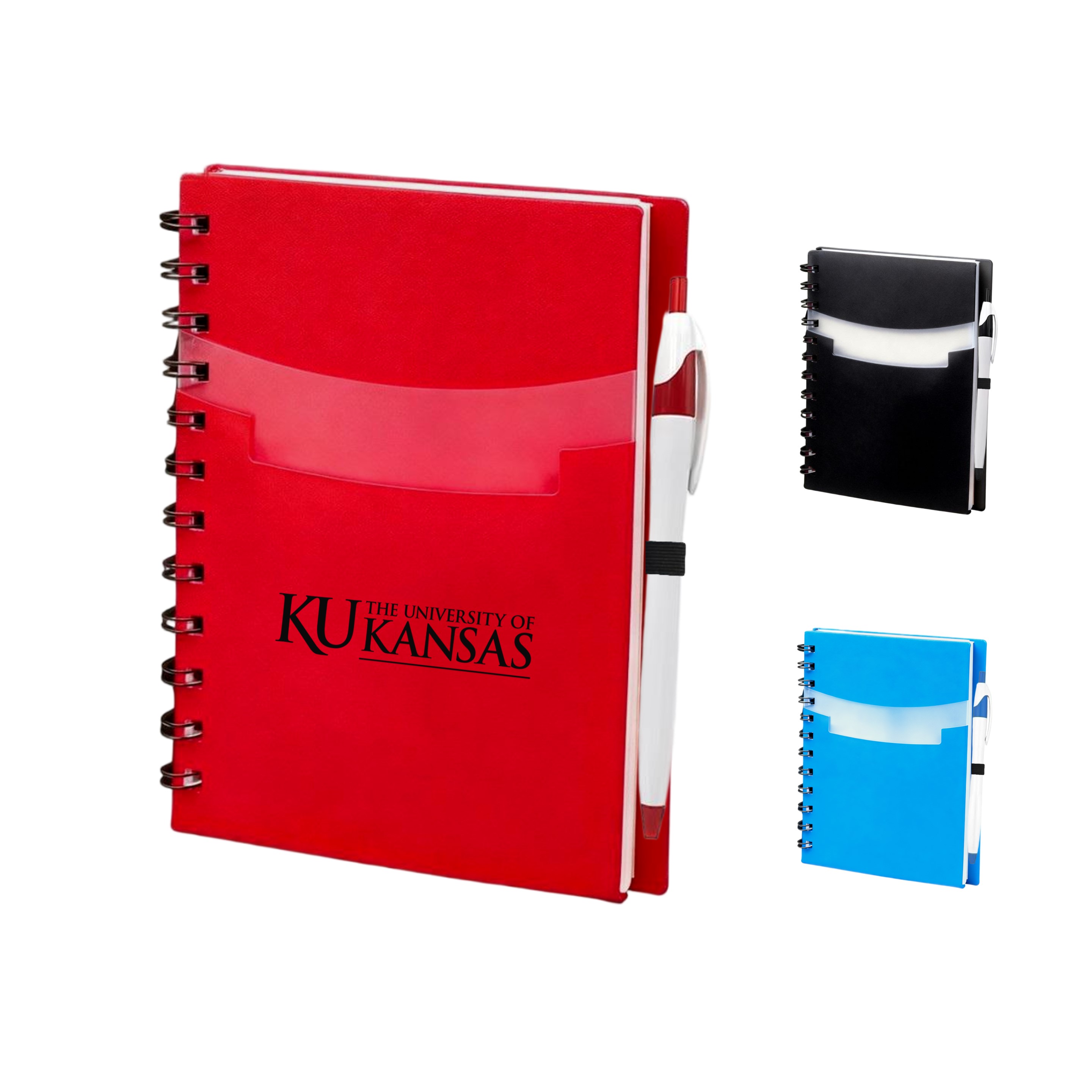 Tri-pocket Notebook with Pen - OCEAN 2
