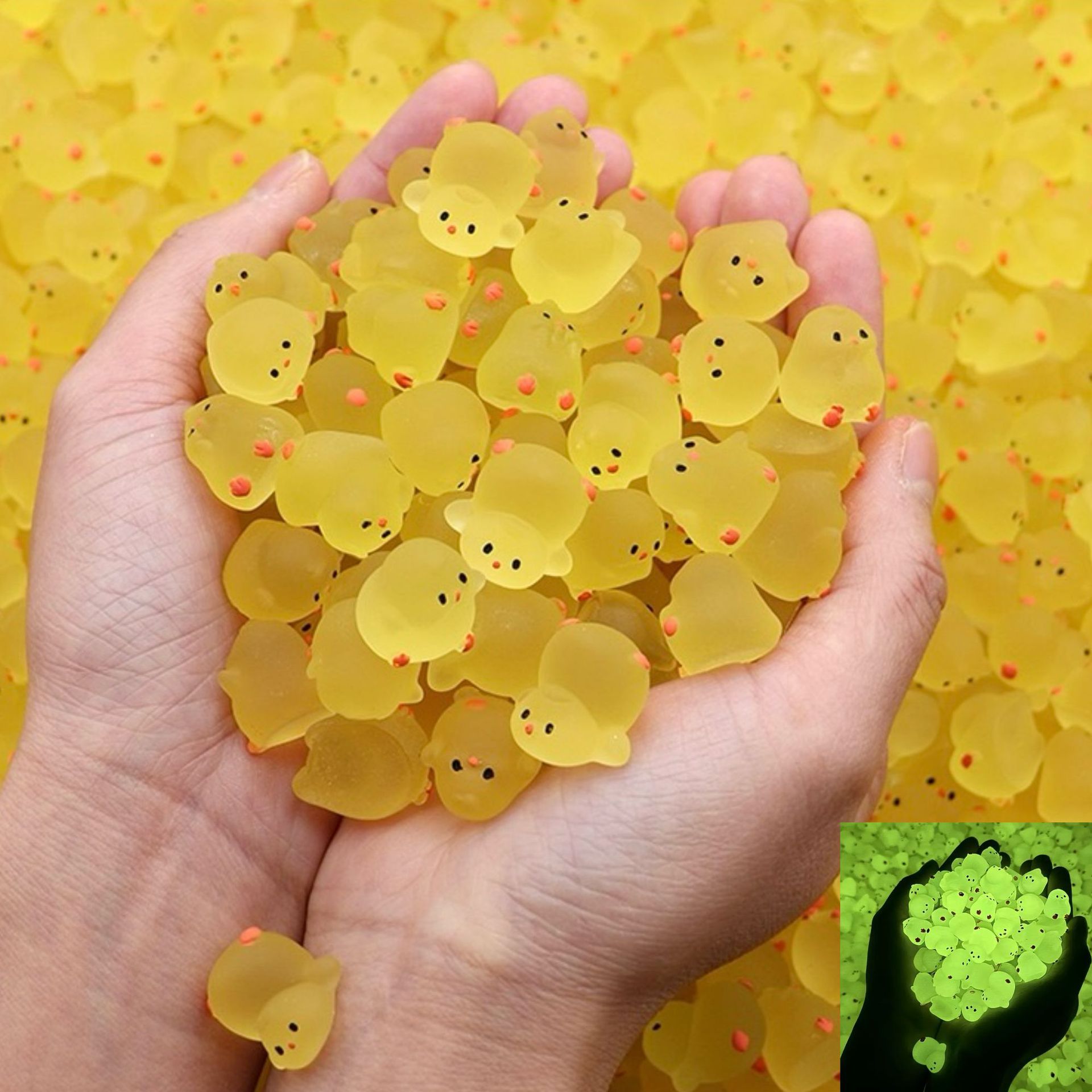 Glow-in-the-Dark Yellow Chubby Chicken Trendy Toy 1