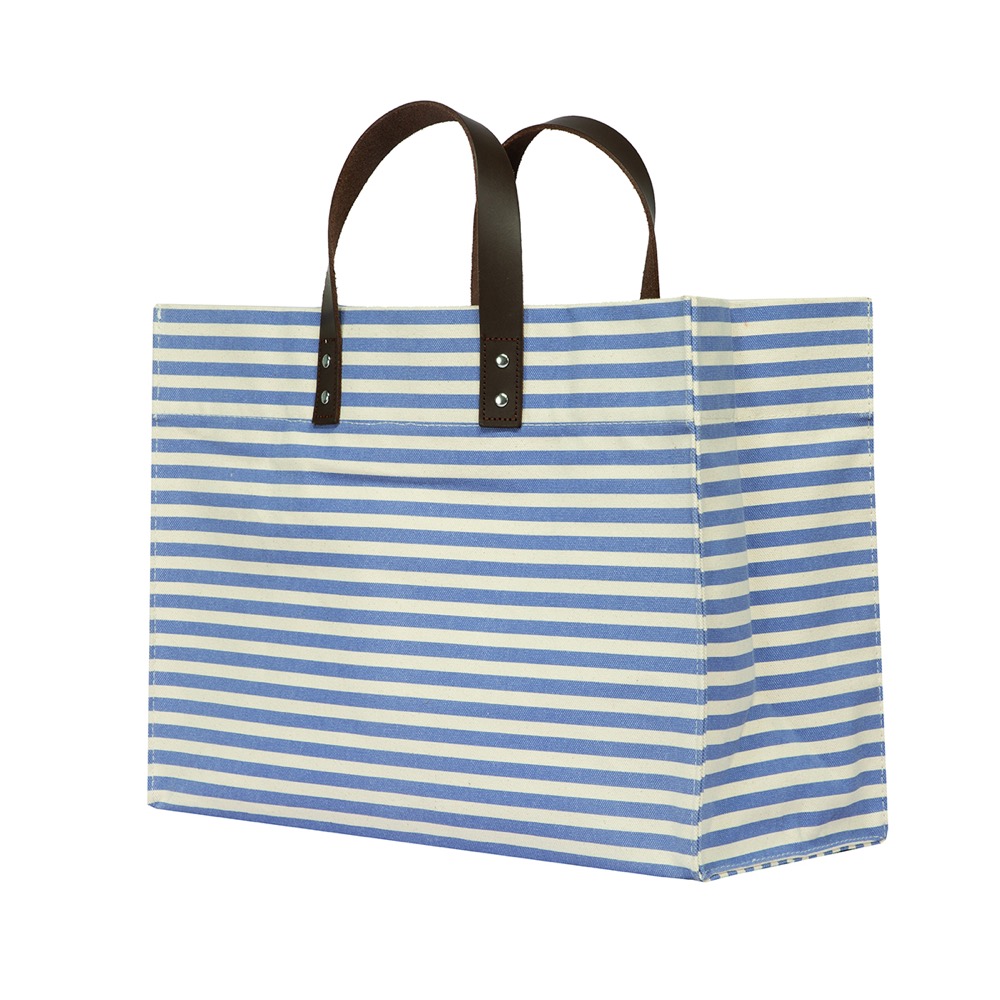 20 Oz. Super Heavy Canvas Stripe Manhattan Tote Bag 11