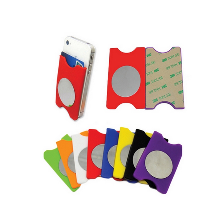 Silicone Phone Wallet w/ Mirror 2