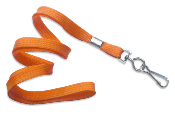 3/8" Blank Lanyard w/Swivel Hook (Orange) 1