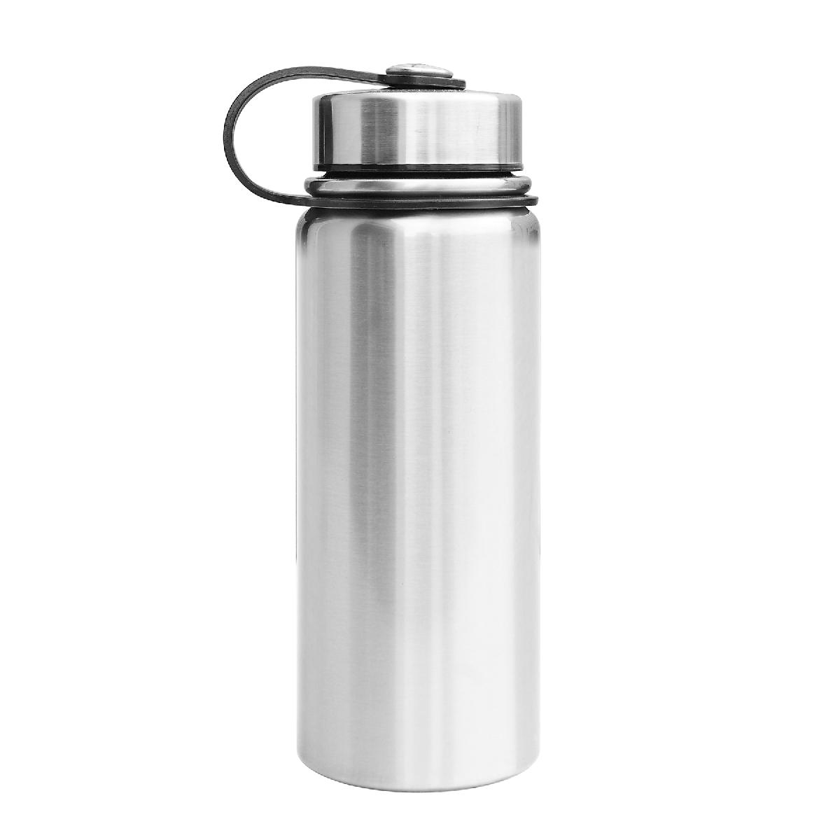 Summit 20oz Double Wall Vacuum Insulated 18/8 Stainless Steel Bottle (Silver)
