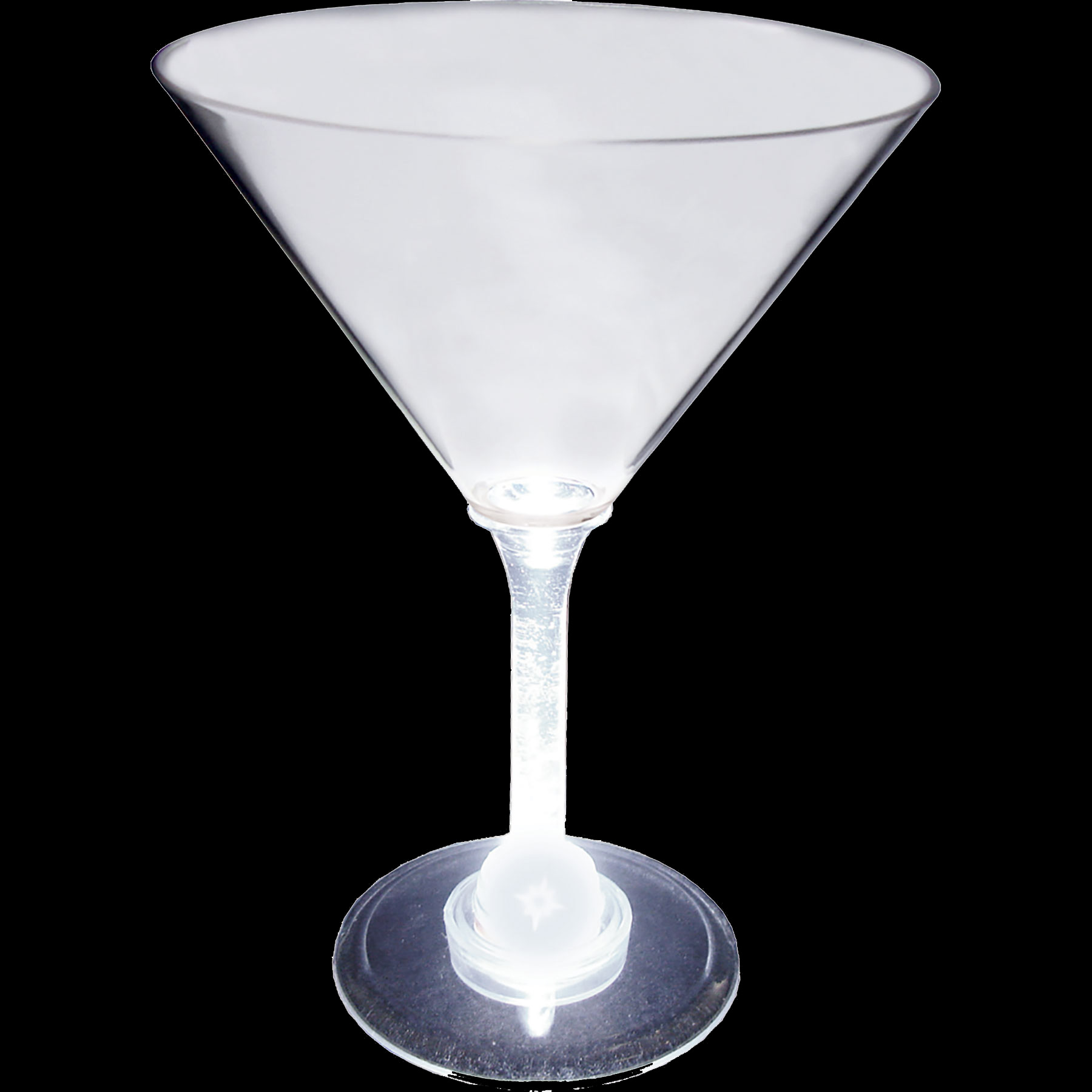 10oz Light Up Standard Stem Plastic Martini Glass