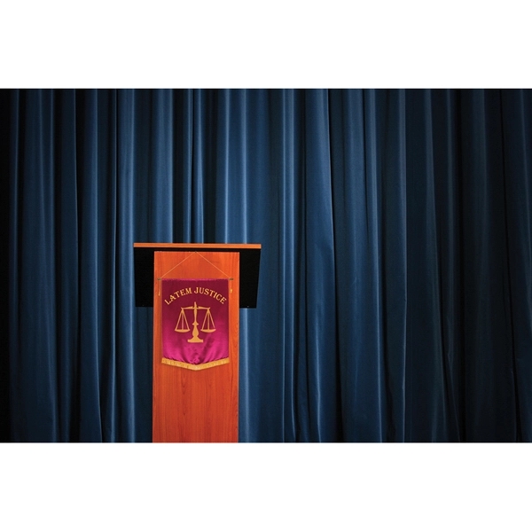 Podium Banner - Class A Applique & Embroidered 4' x 8' 1