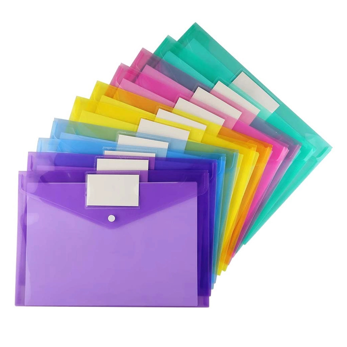 Clear Document Folders with Snap Closure 1