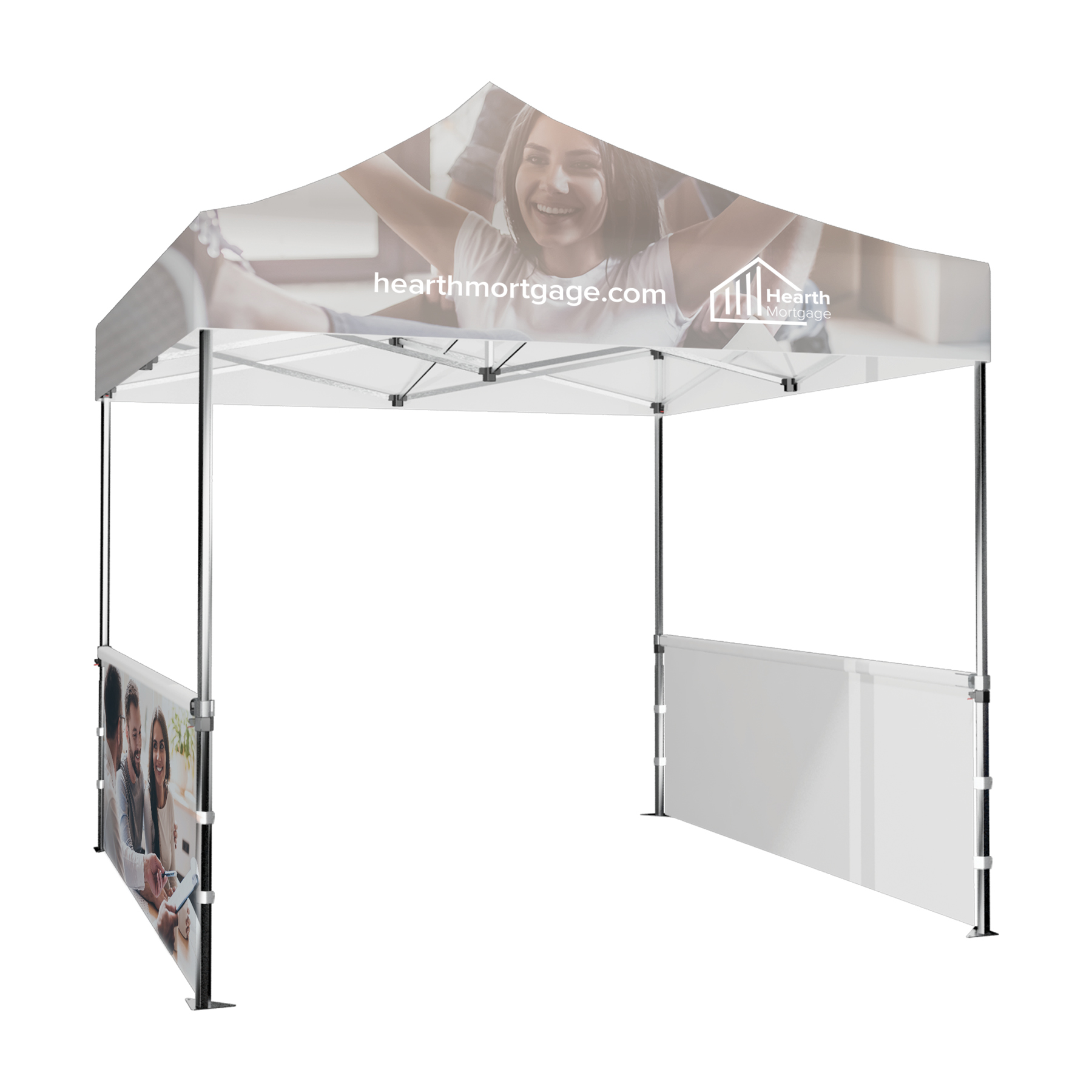 DisplaySplash 10' x 3' Single-Sided Tent Wall, 2pc Set 6