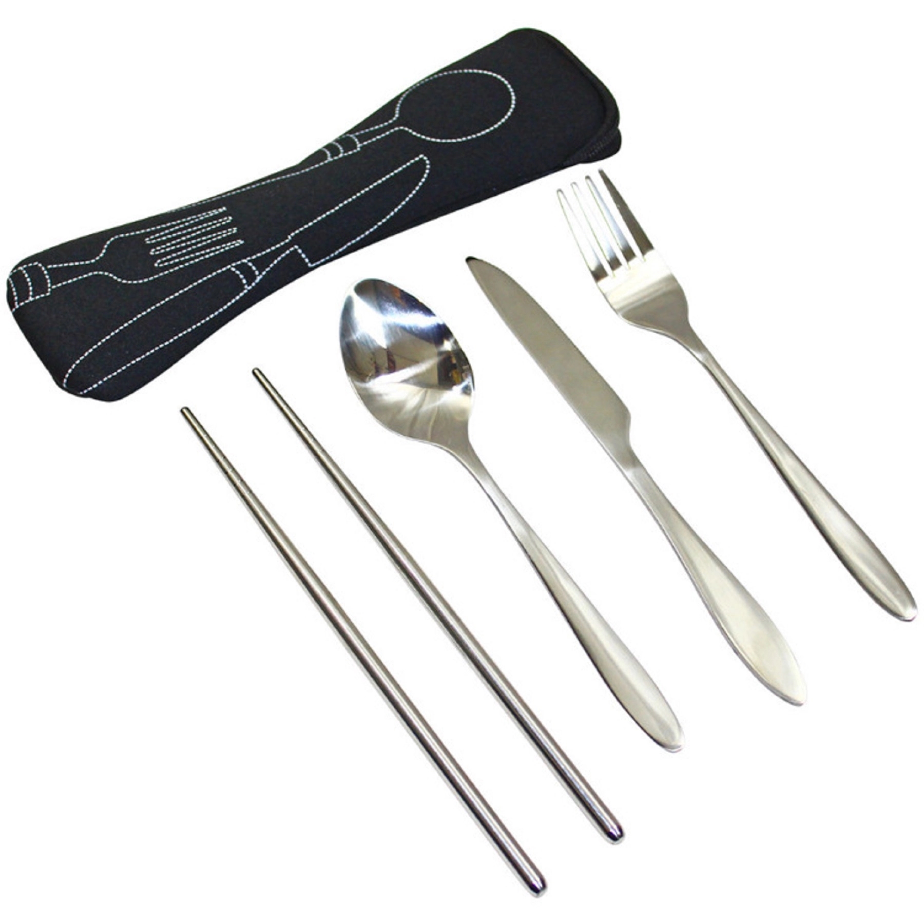 4 Pieces Set Cutlery with Neoprene Case 6