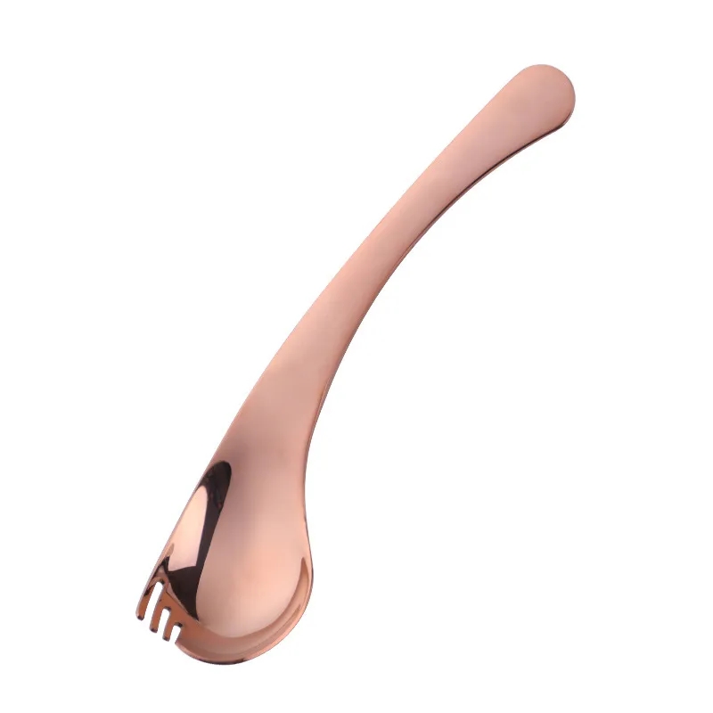 2 In 1 Bend Handle Spork Soup Tableware 10