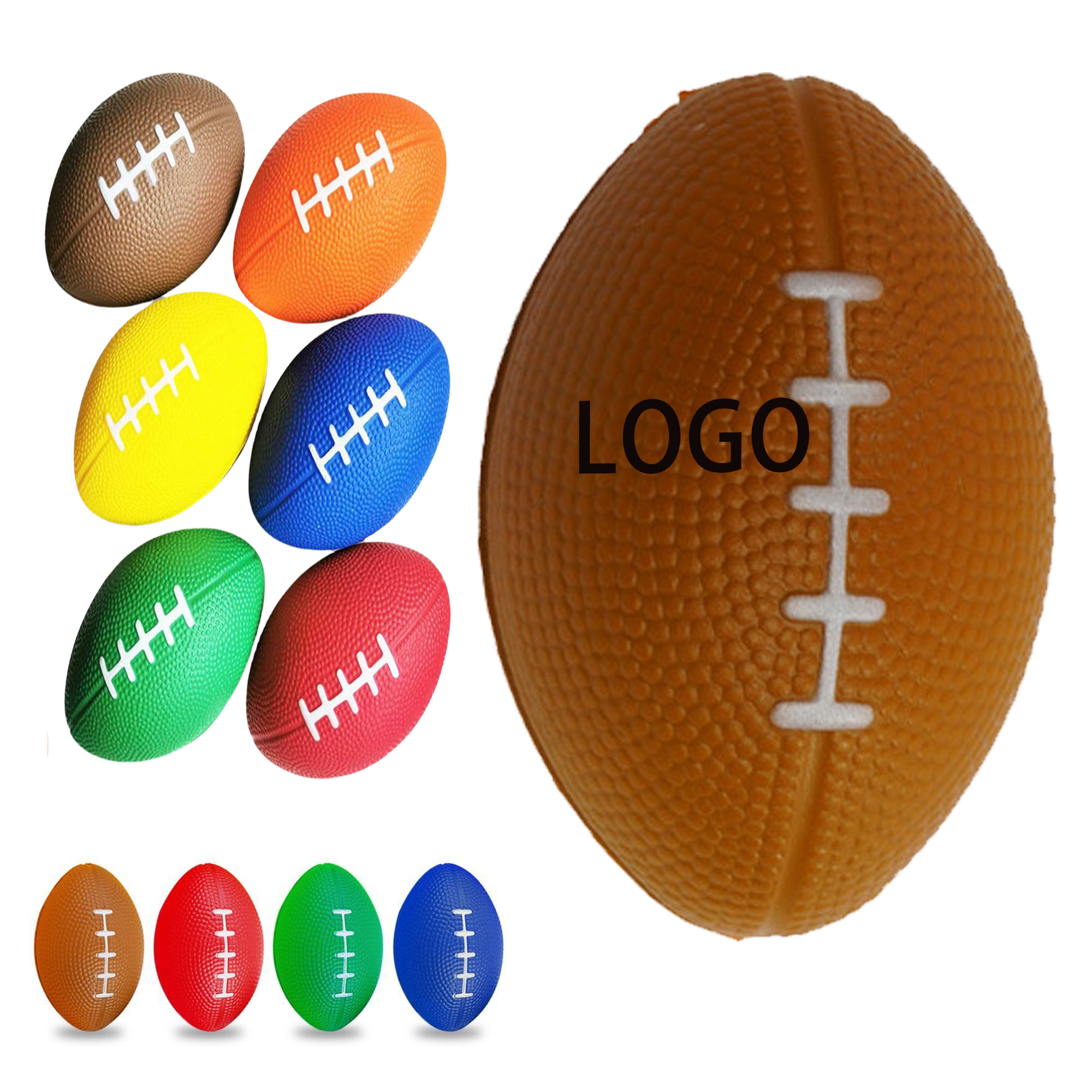 Customized PU Rugby Stress-Relieving Toy Balls 2