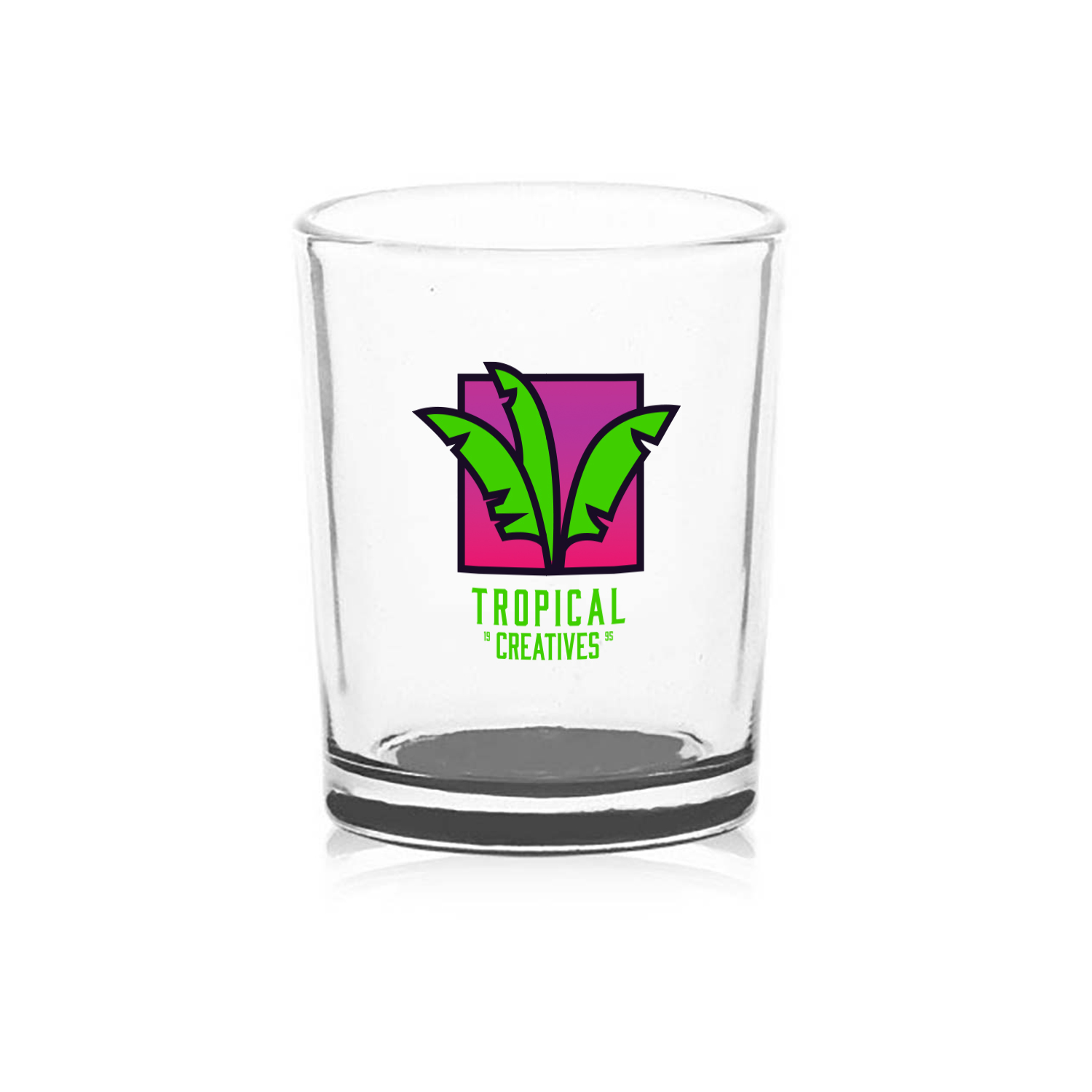 3 oz. Glass Votive Candle Holder (Full Color Imprint) 4