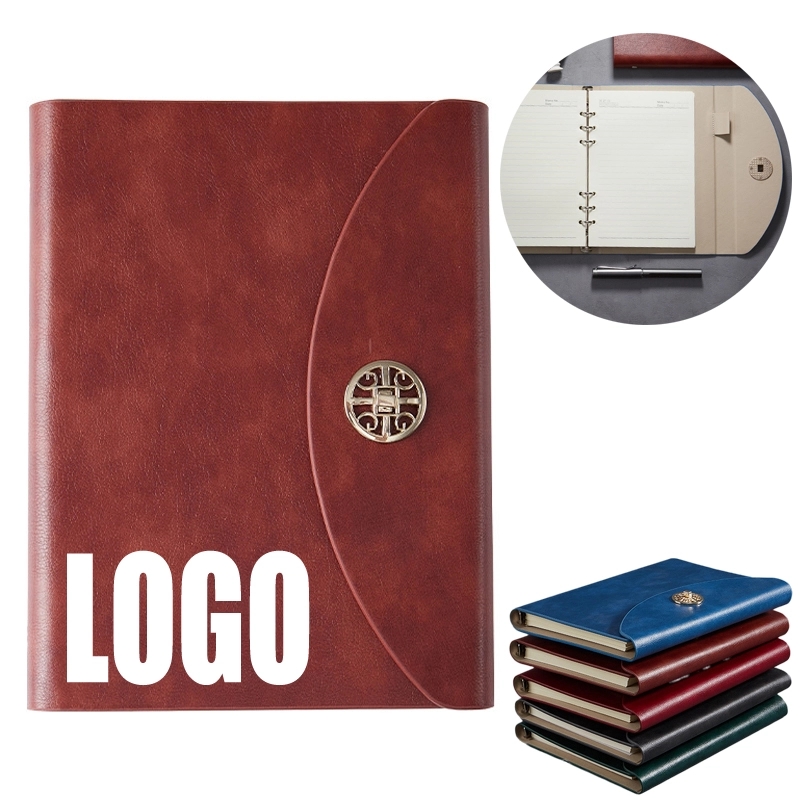 PU Leather A5 Business Travel Journal Binder Notebook 3