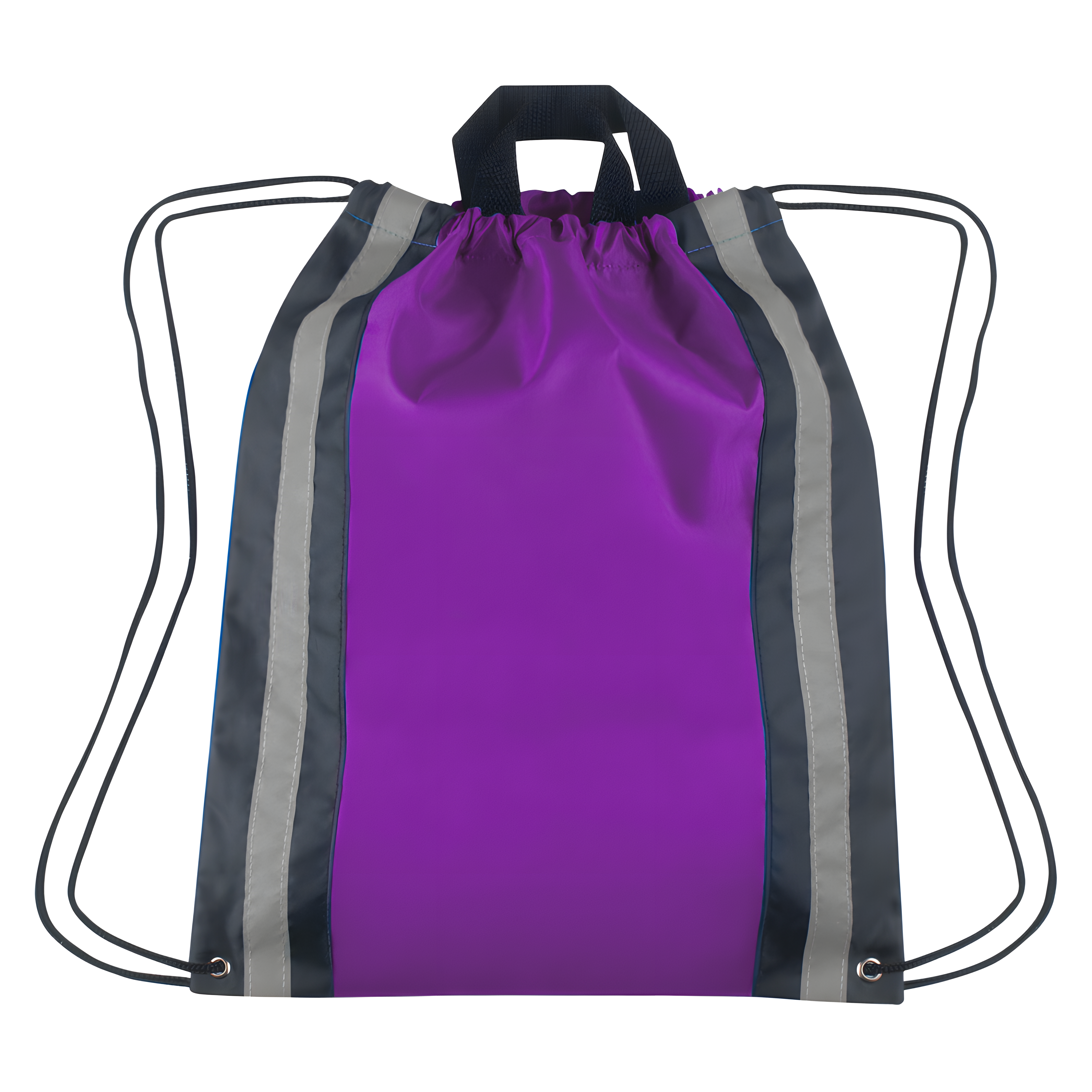 Vertical Reflective Drawstring Backpack Tote 14