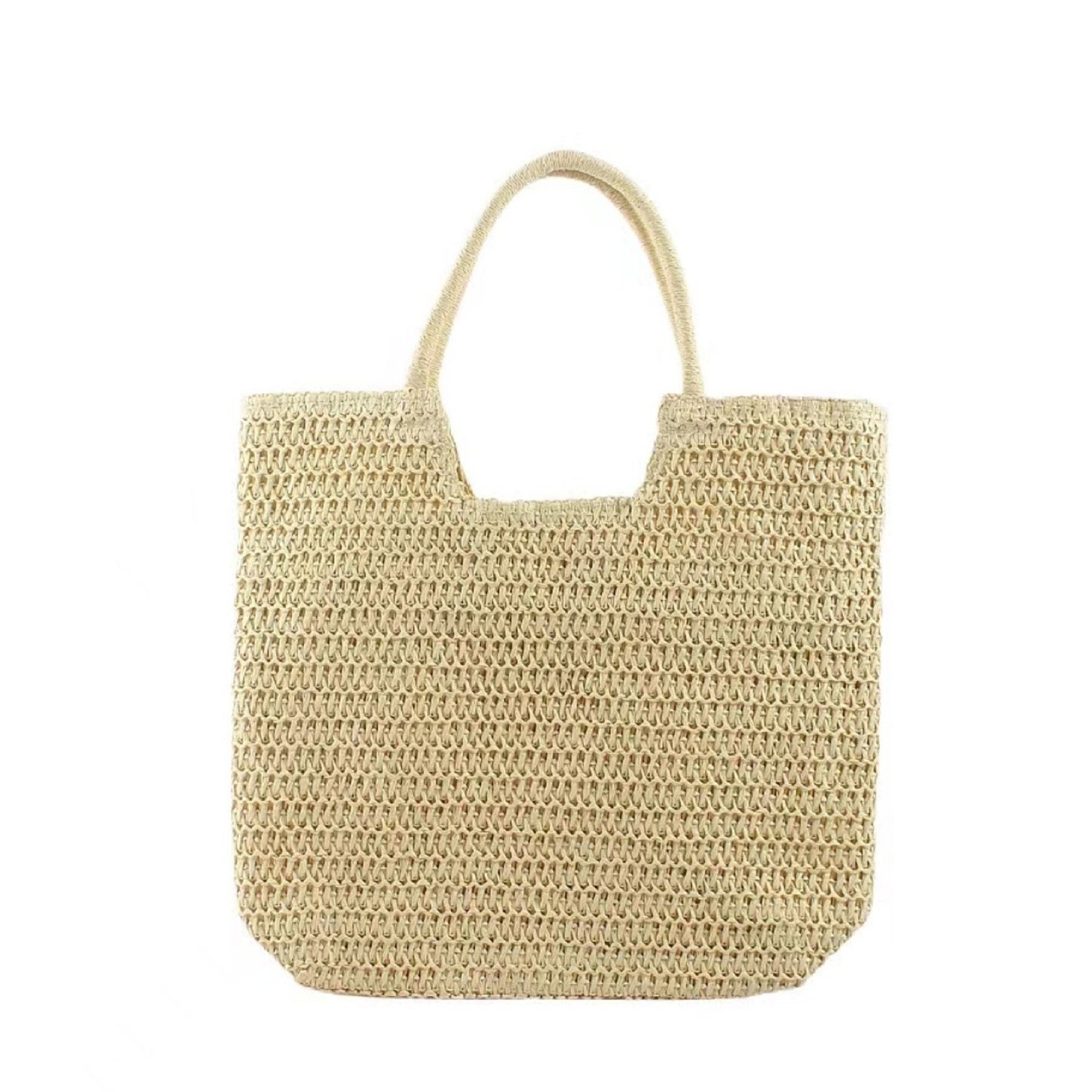 Straw Beach Bag, custom tote bag with logo imprint 4